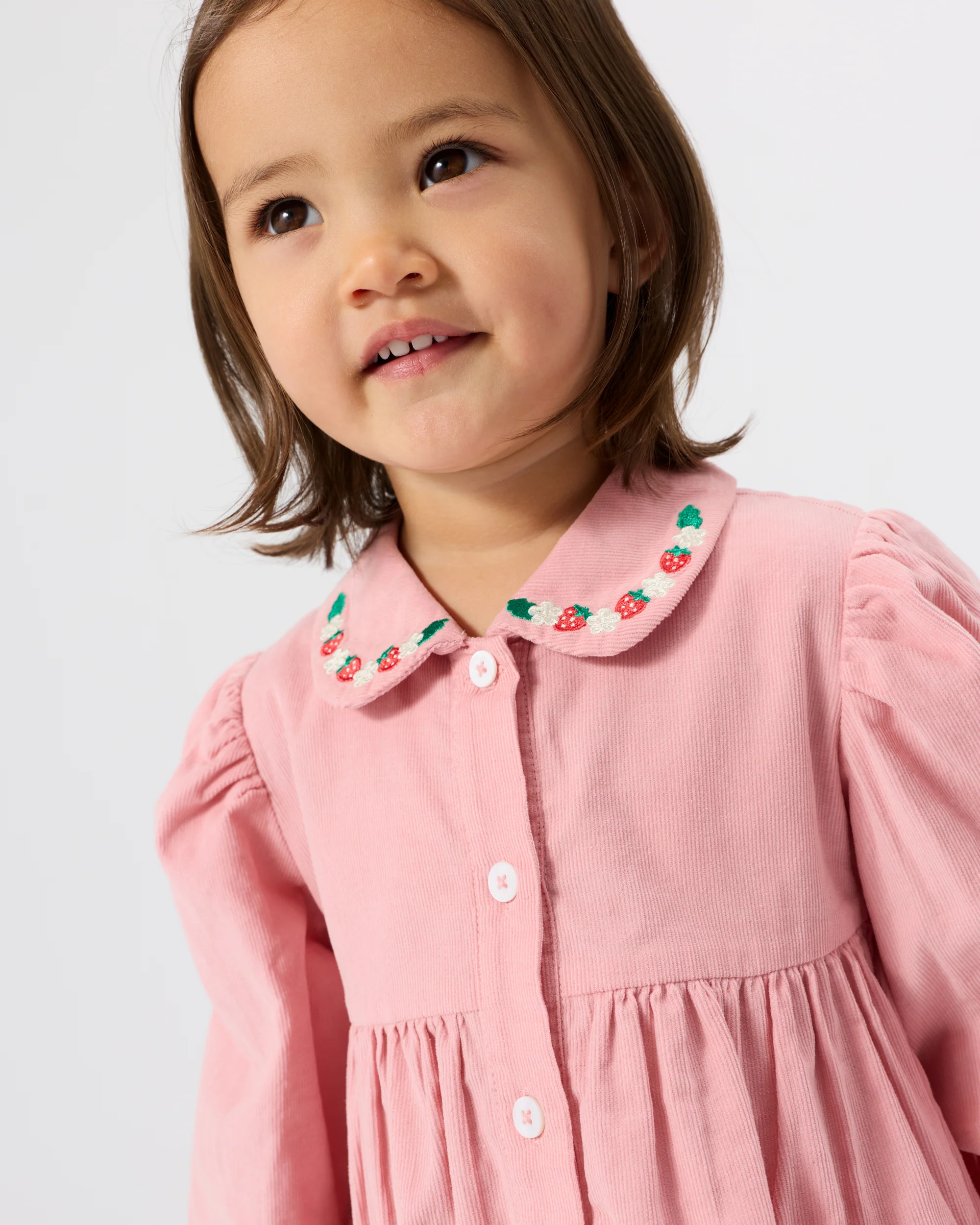 Wild Strawberry Corduroy Collar Dress - Image 4
