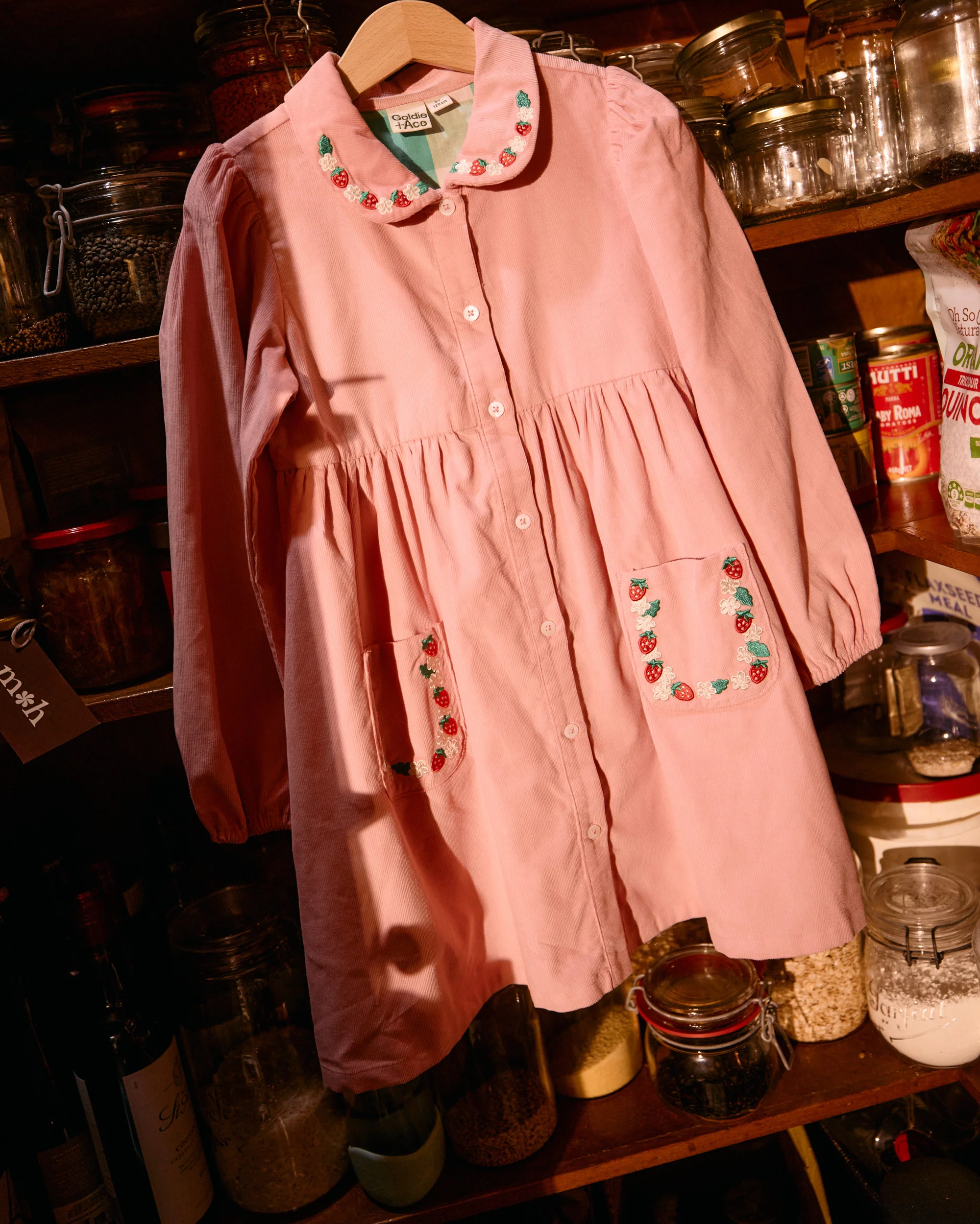 Wild Strawberry Corduroy Collar Dress - Image 5