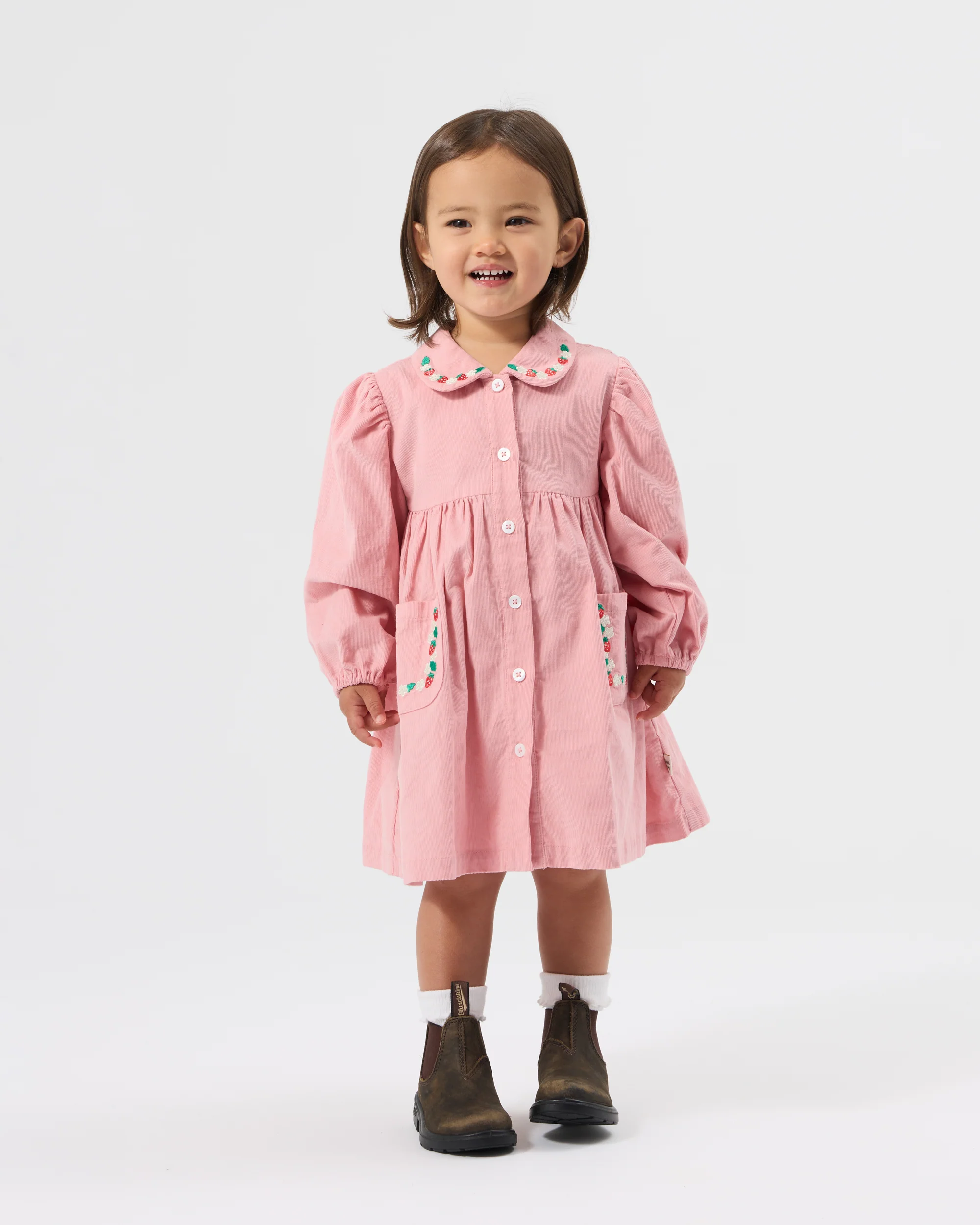 Wild Strawberry Corduroy Collar Dress - Image 6