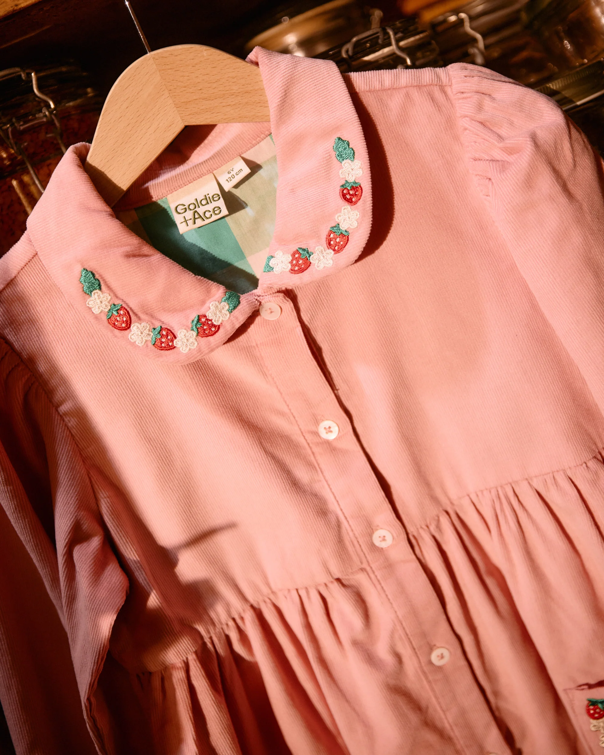 Wild Strawberry Corduroy Collar Dress - Image 7