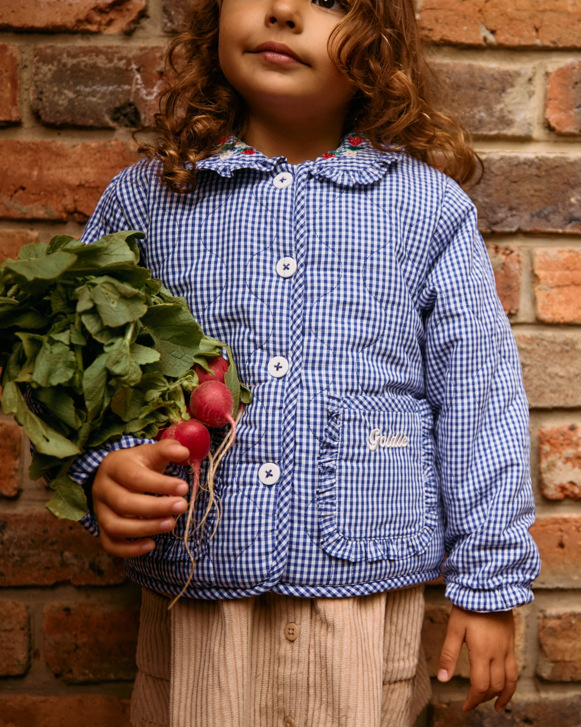 Wild Strawberry Gingham Padded Jacket - Image 2