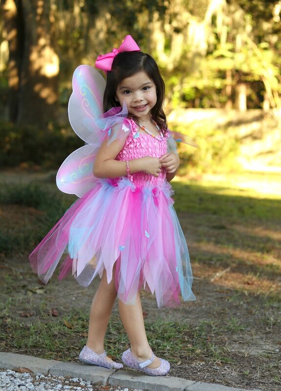 Pink Butterfly Dress & Wings with Wand Size 5-6 - Image 6