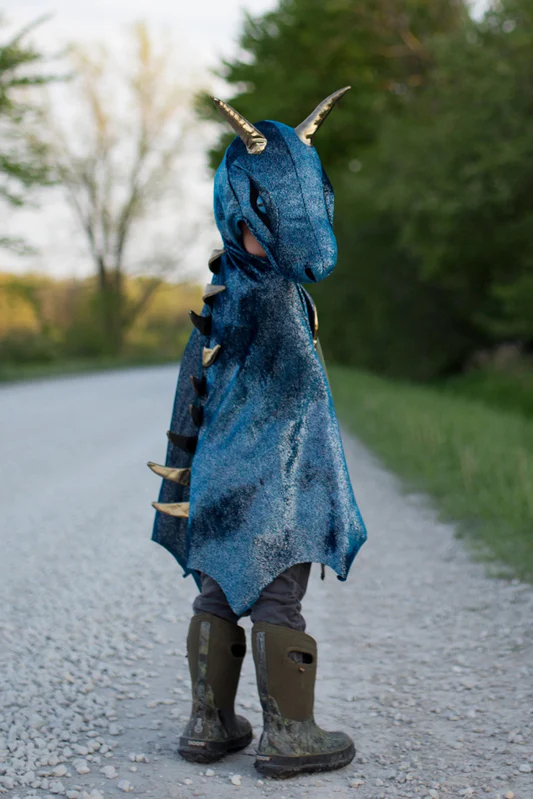 Teal & Gold Starry Night Dragon - Size 5-6 - Image 2