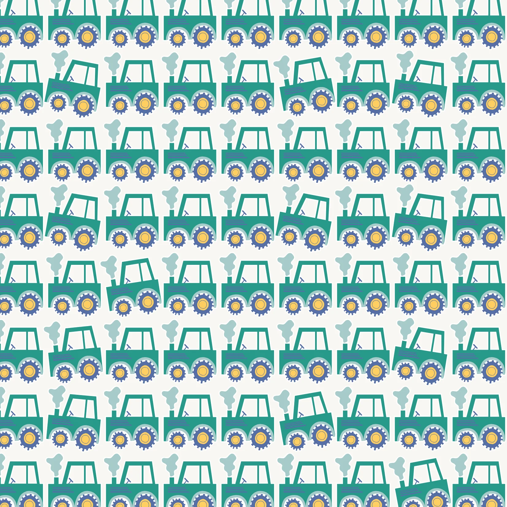 Greeting Card - Tractors