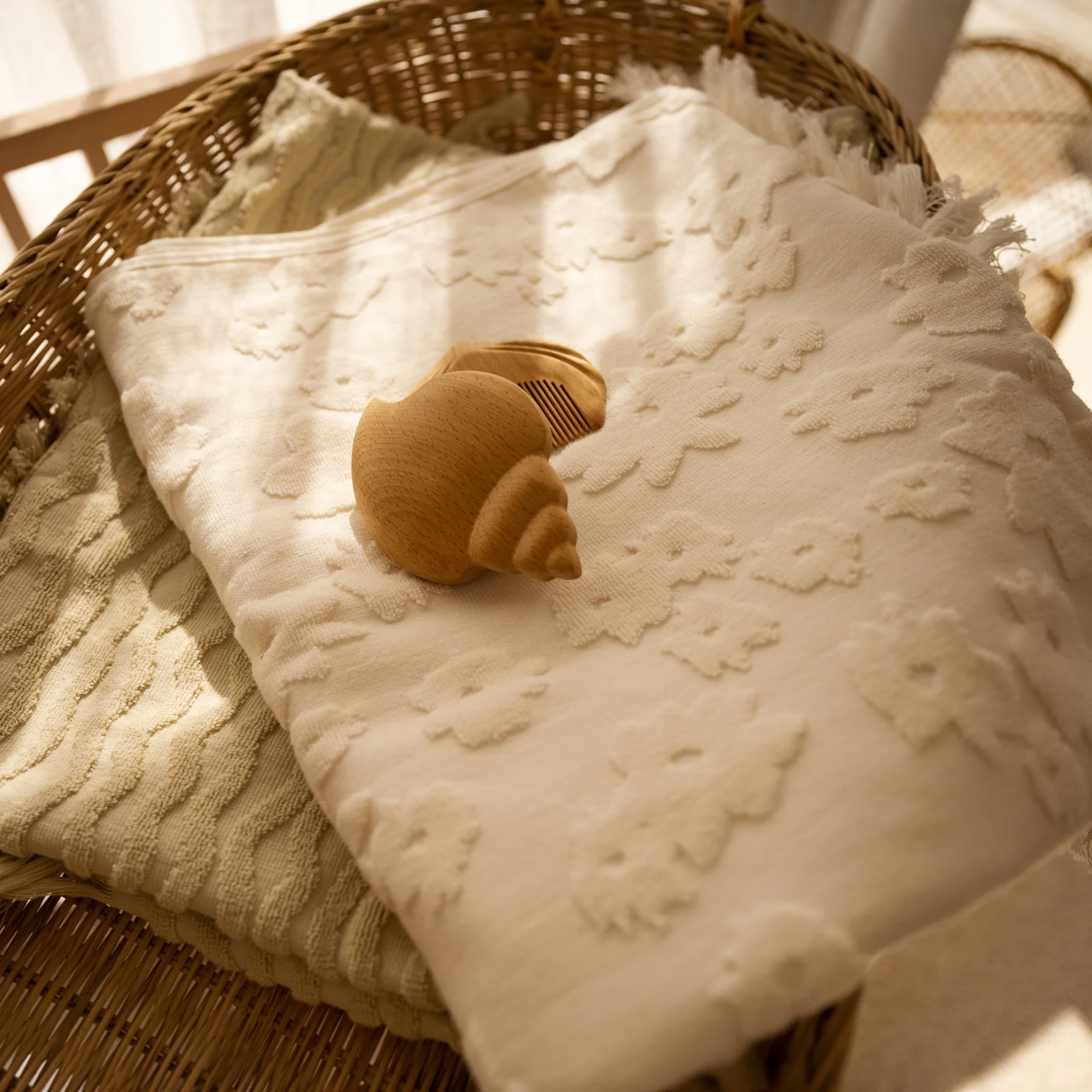 Grown Baby Hooded Towel - Milk Petal - Image 2