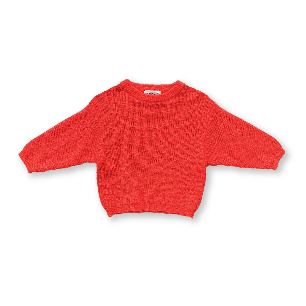 Chunky Rib Organic Pull Over - Tomato
