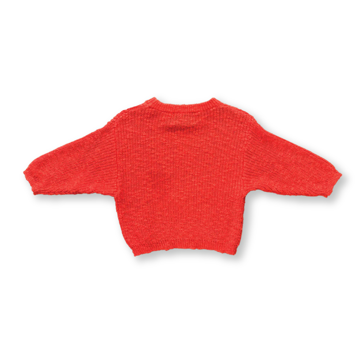 Chunky Rib Organic Pull Over - Tomato - Image 3
