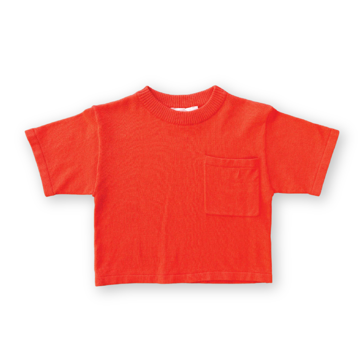 Grown Knitted Pocket Tee - Rosso