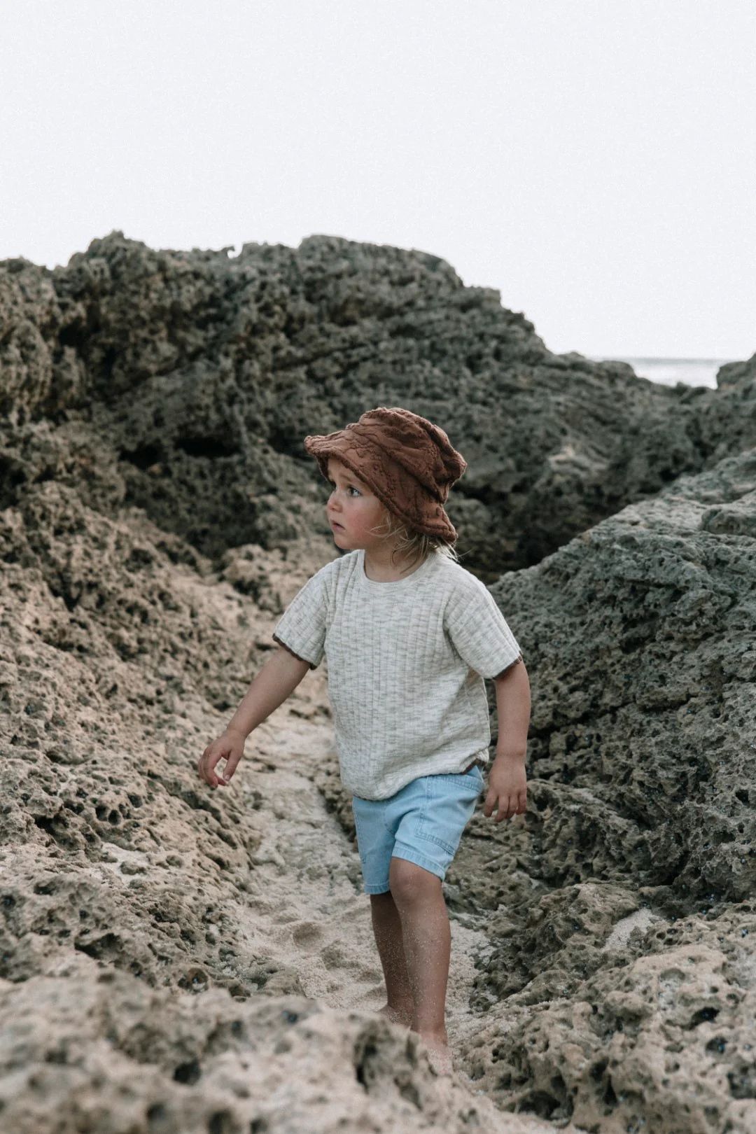 Grown Knitted Rib Tee - Latte - Image 3