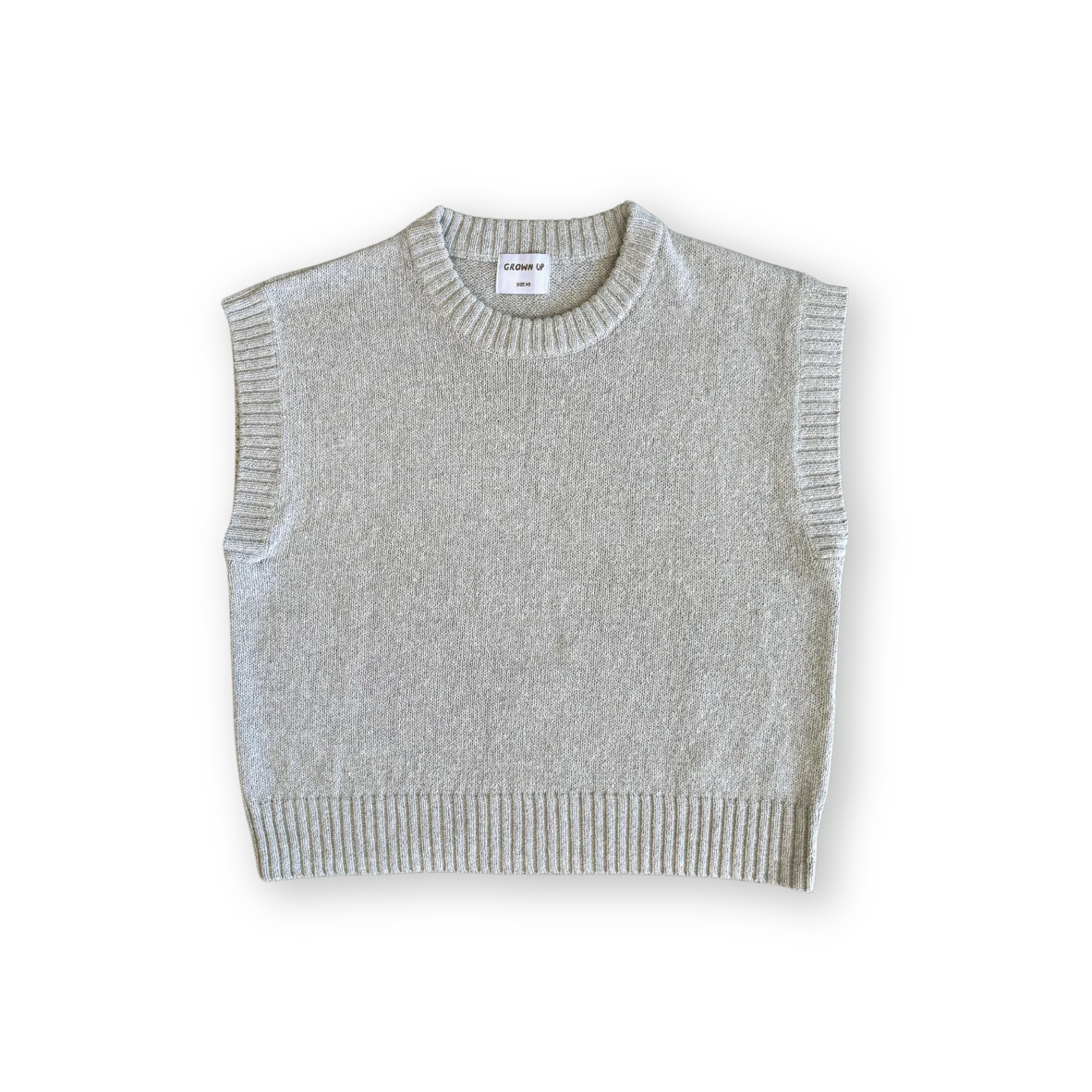 Ladies Jersey Knit Vest - Stone