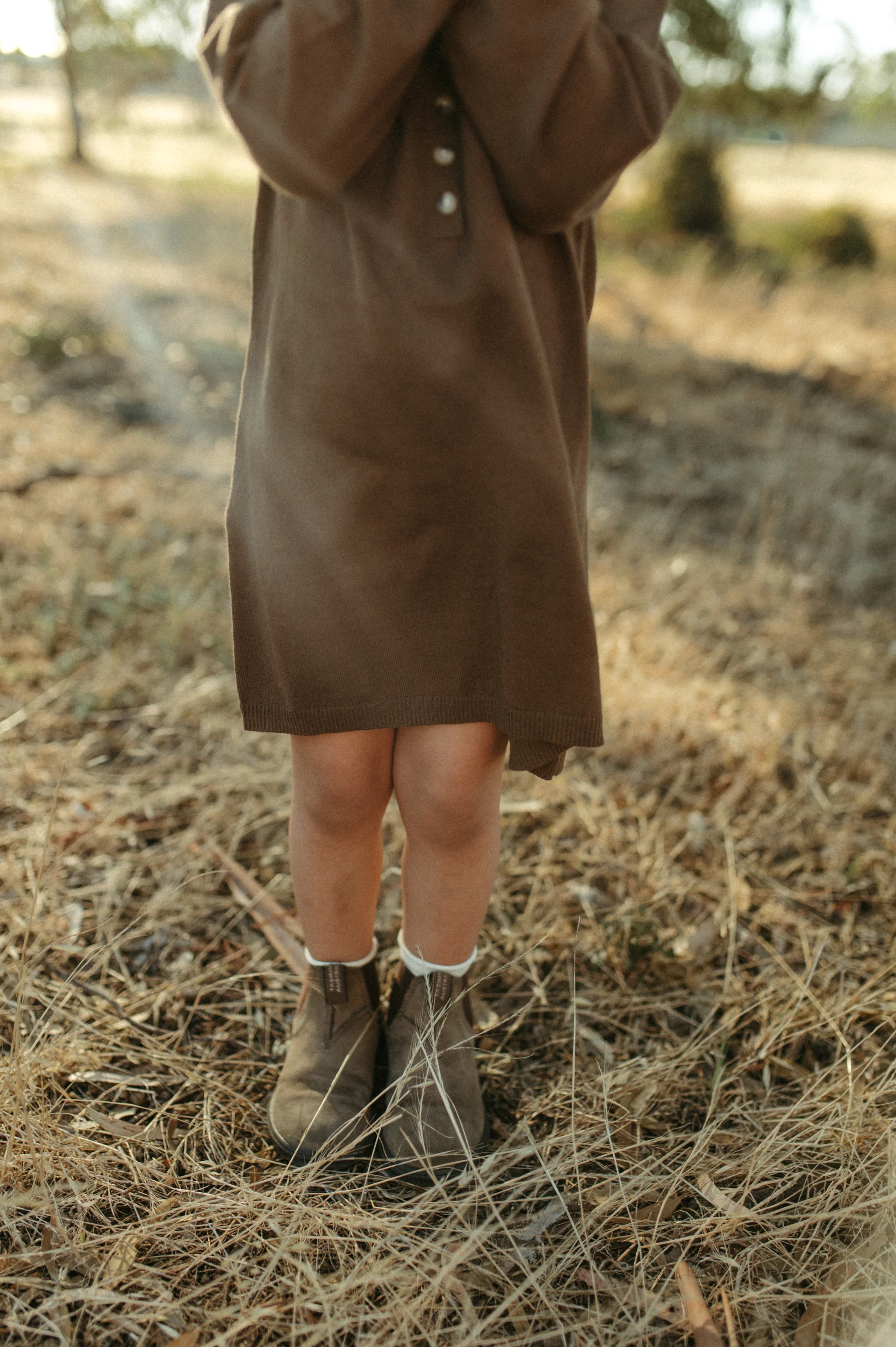 Grown Organic Collar Dress - Espresso - Image 3