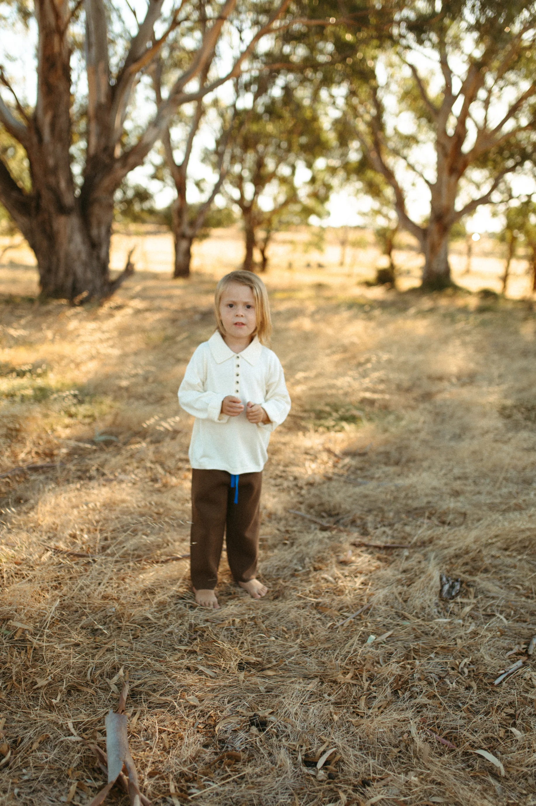 Grown Organic Collar Long Sleeve Tee - Milk - Image 3