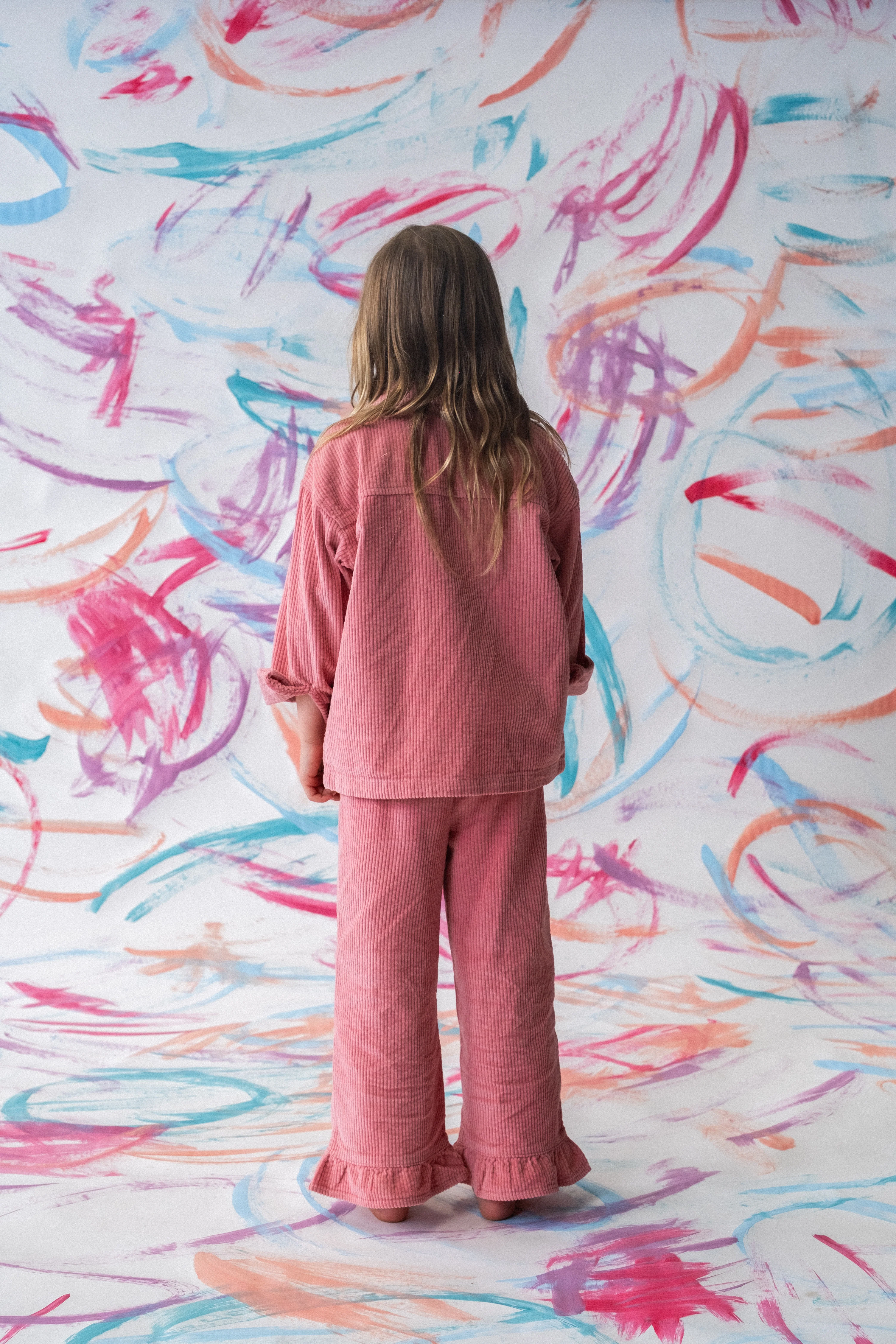 Organic Cord Shirt Jacket - Sorbet - Image 3