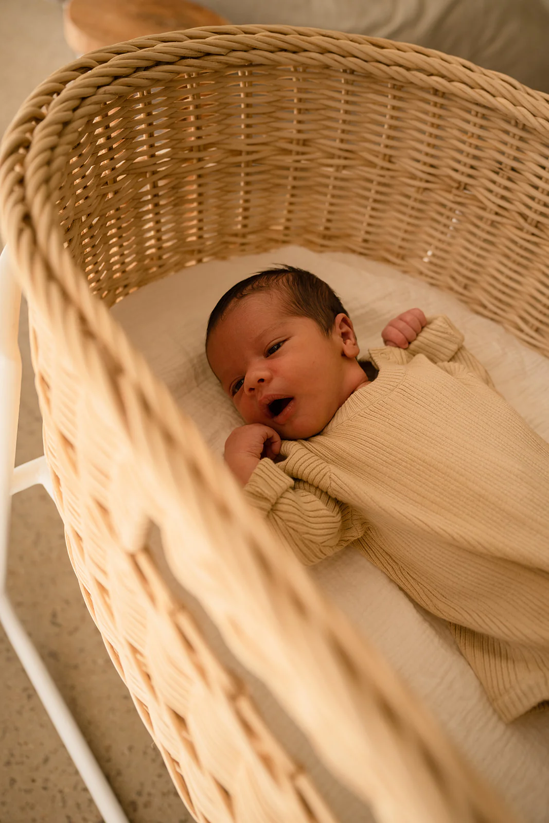 Grown Organic Ribbed Romper - Oyster - Image 4