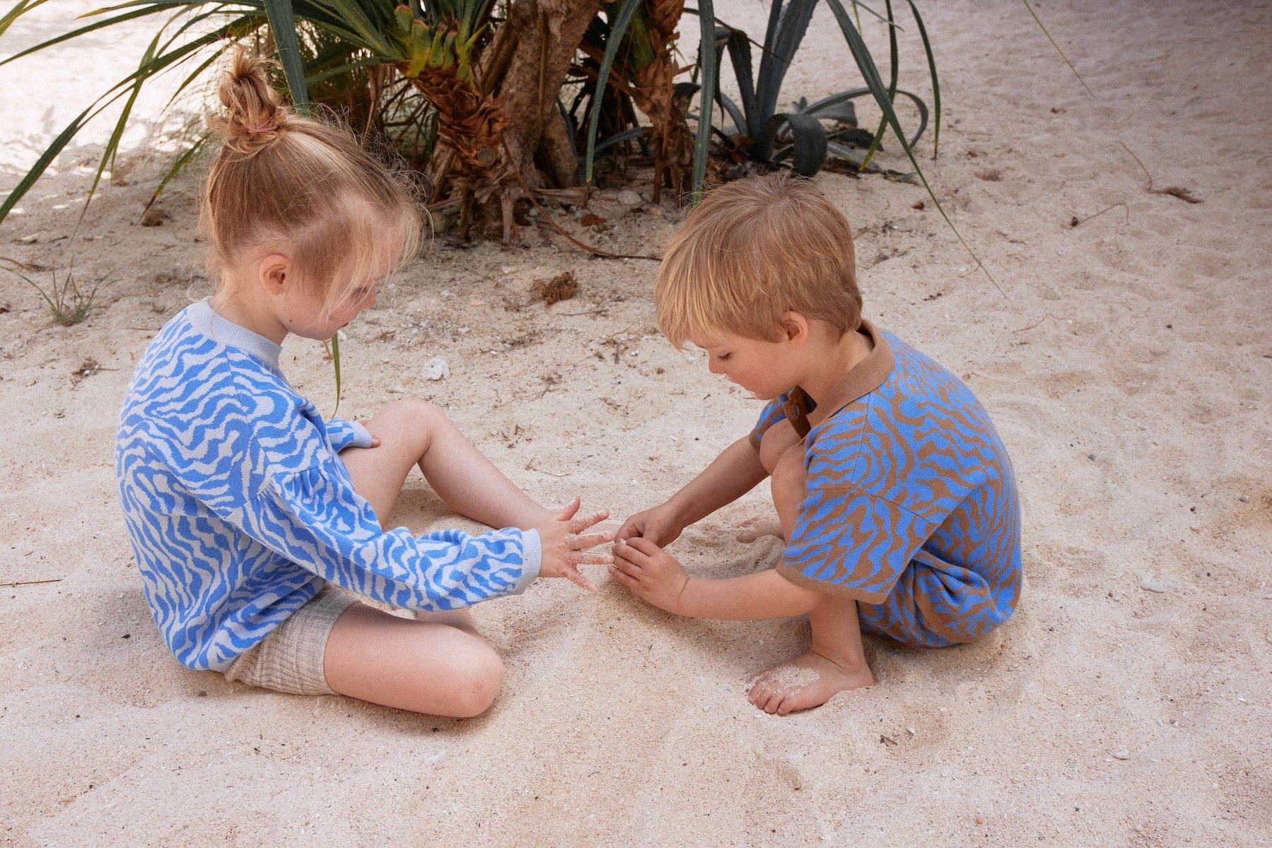 Grown Organic Scallop Pull Over - Aqua - Image 2