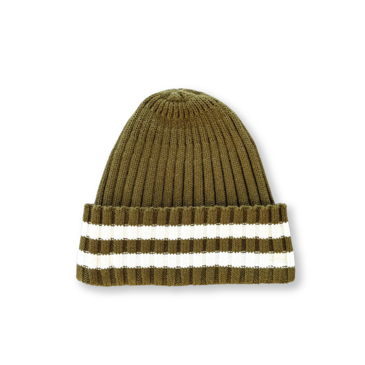 Organic Striped Pixie Beanie - Herb