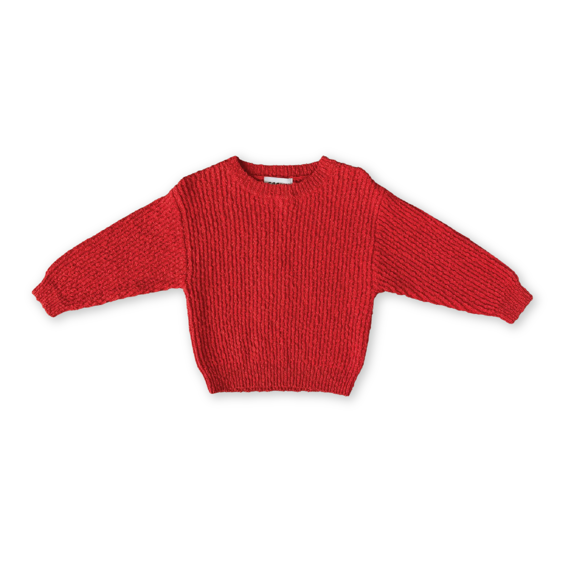 Organic Textured Boucle Knit Pull Over - Sauce