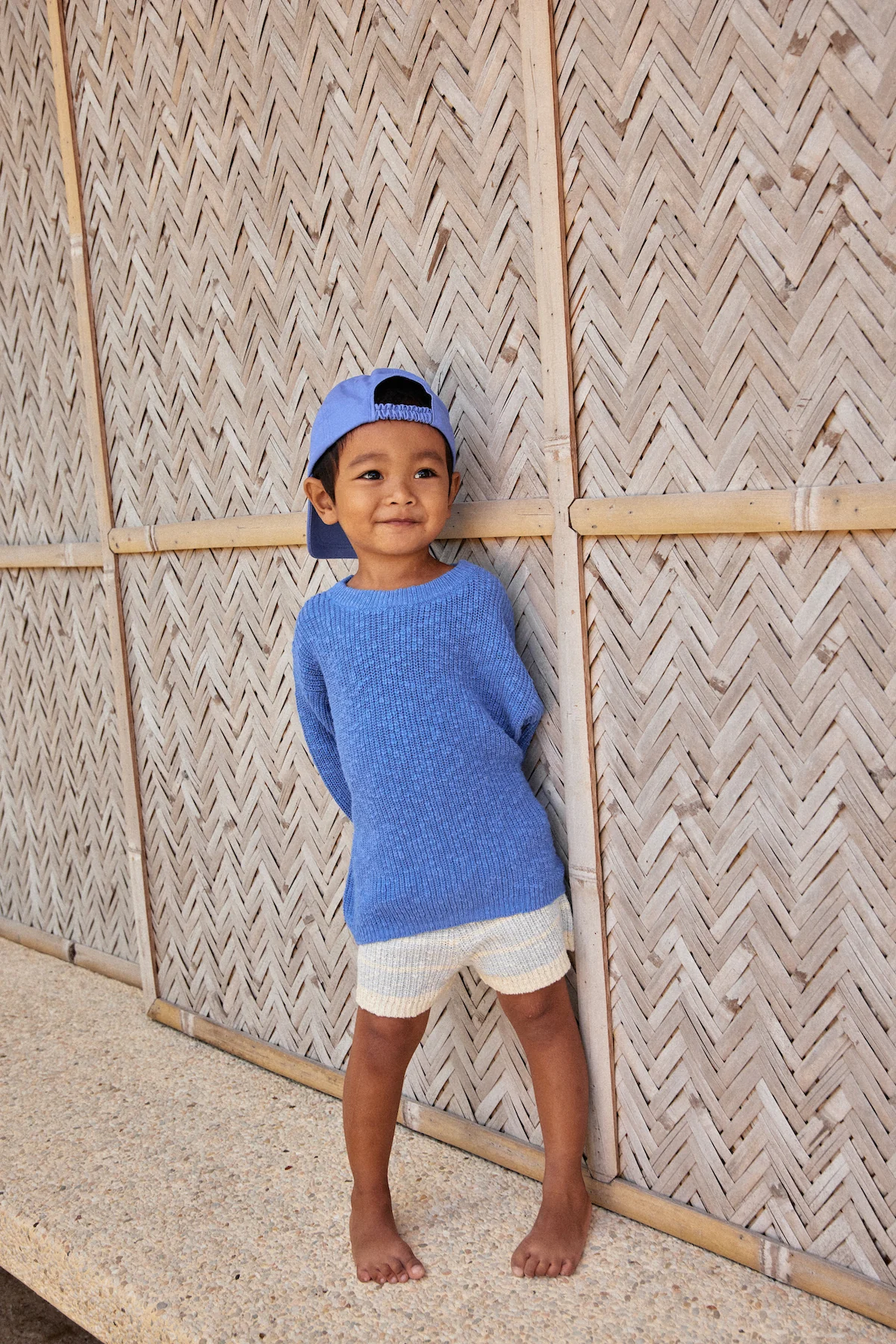 Grown Organic Textured Rib Pull Over - Marine - Image 3