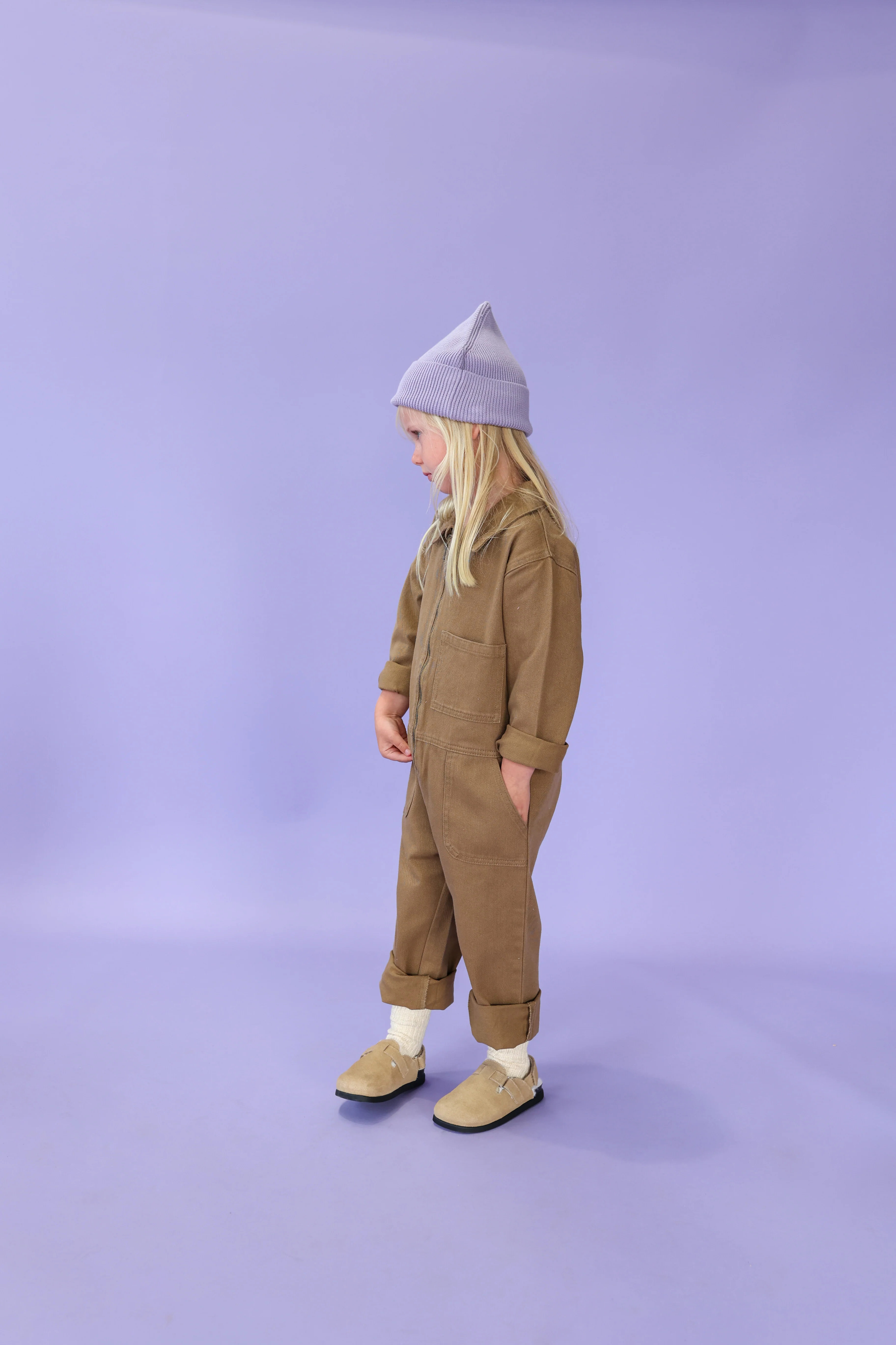 Organic Zip Boilersuit - Coffee - Image 6