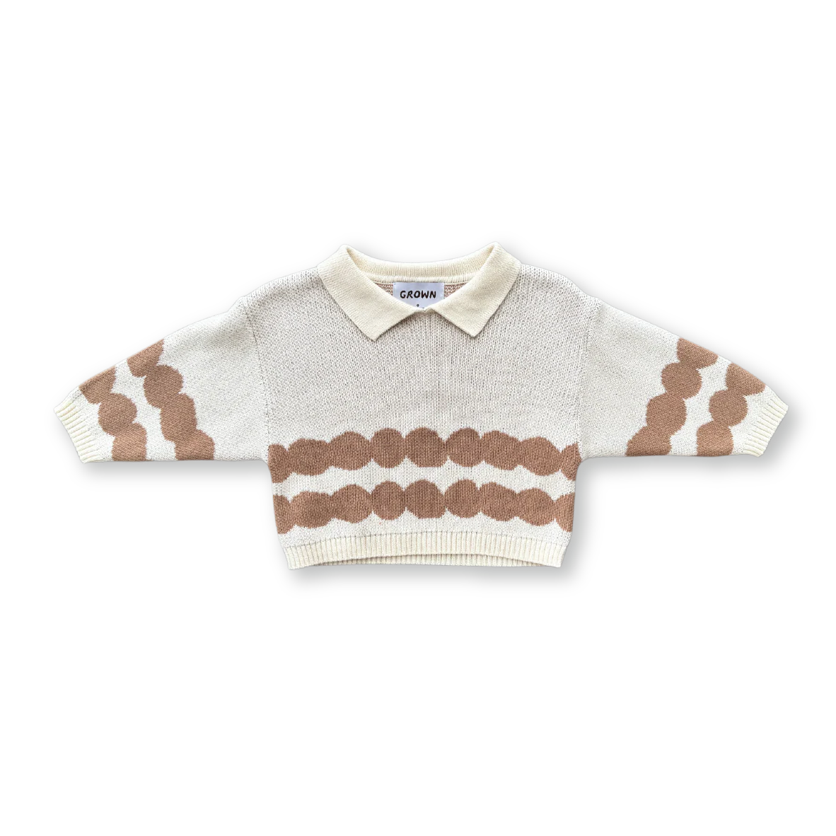 Pebble Collar Pull Over - Milk & Clay