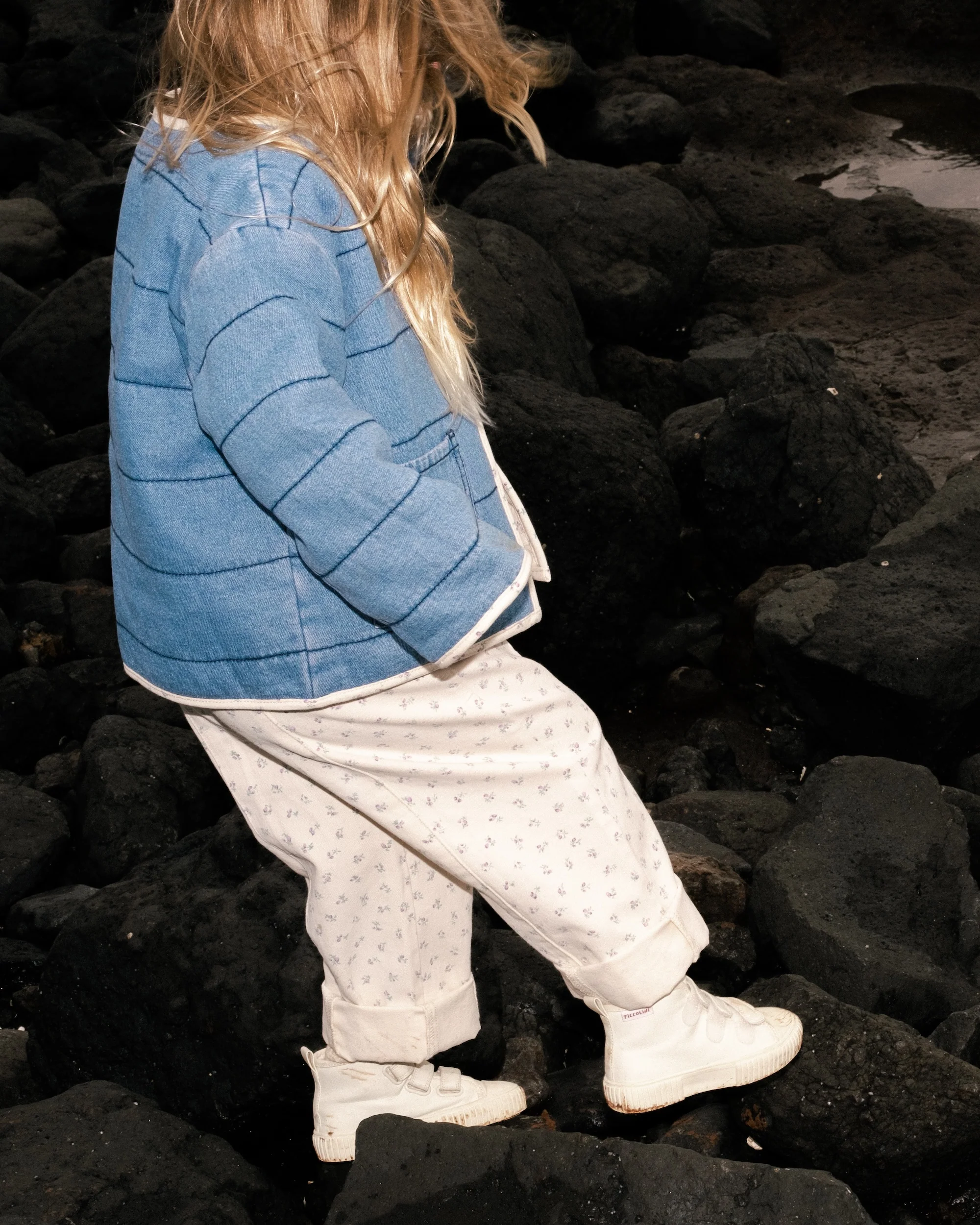 Quilted Reversible Jacket - Denim & Garden - Image 4