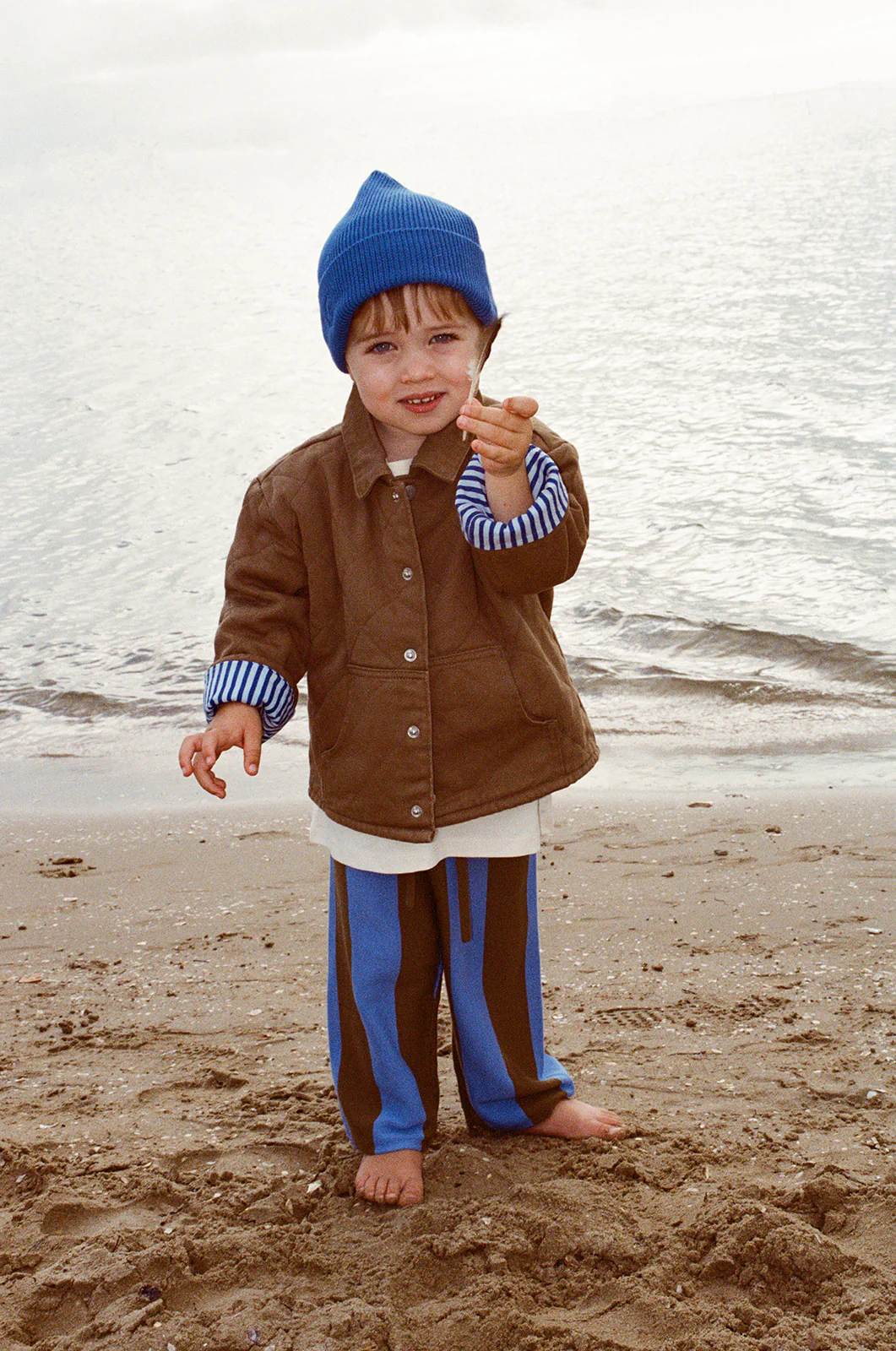 Striped Knit Pant - Coffee - Image 4