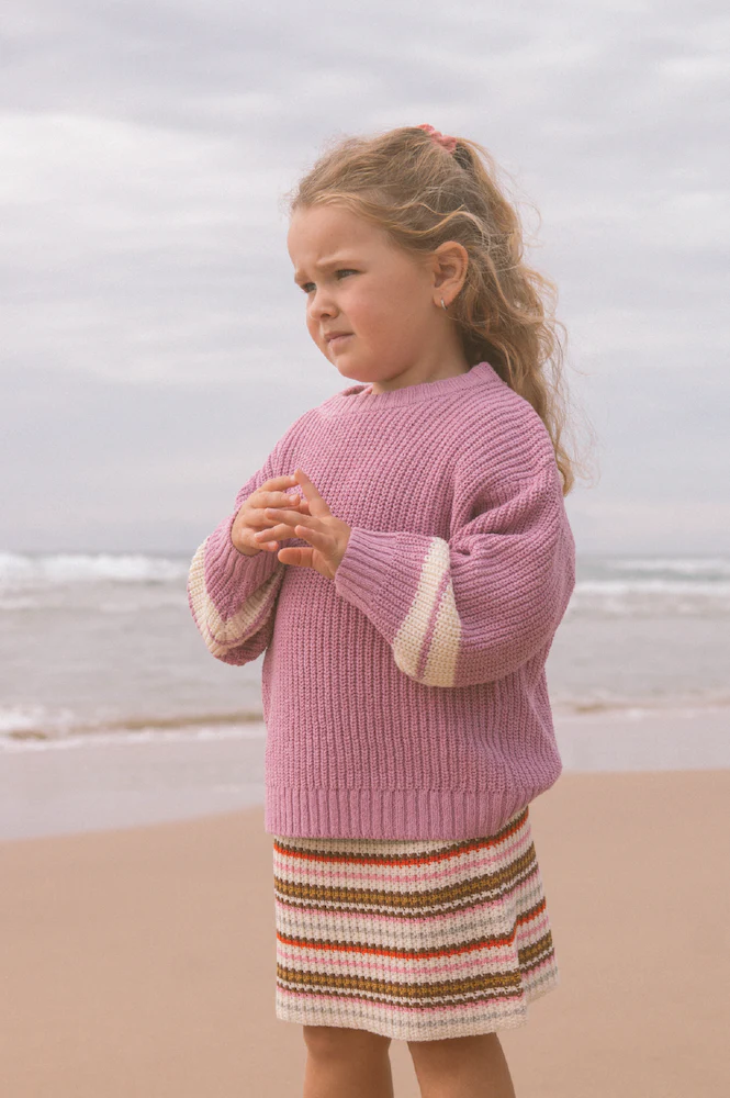 Sunshine Stripe Knit Skirt - Image 3
