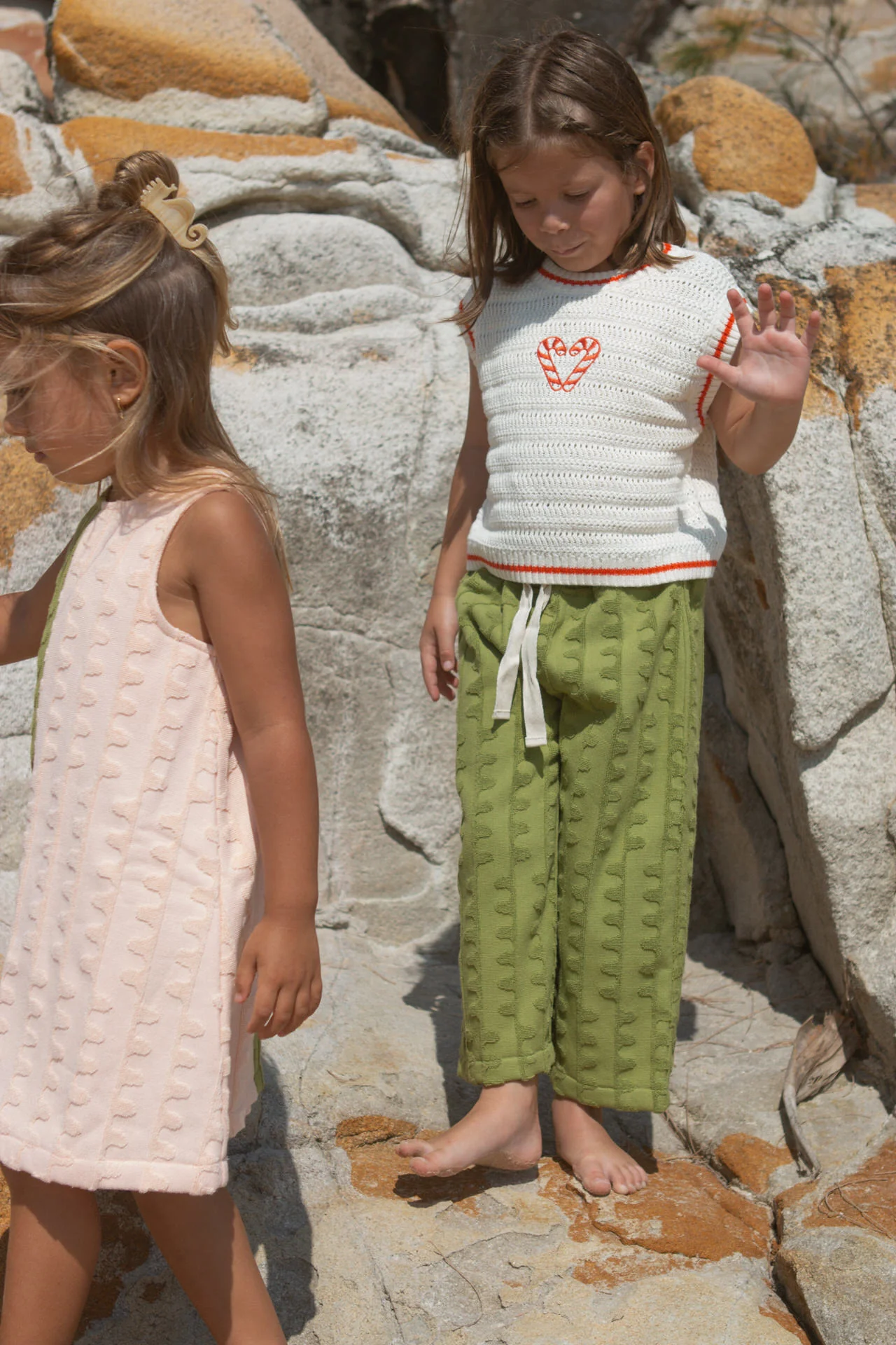 Terry Towelling Flow Pant - Leaf - Image 2