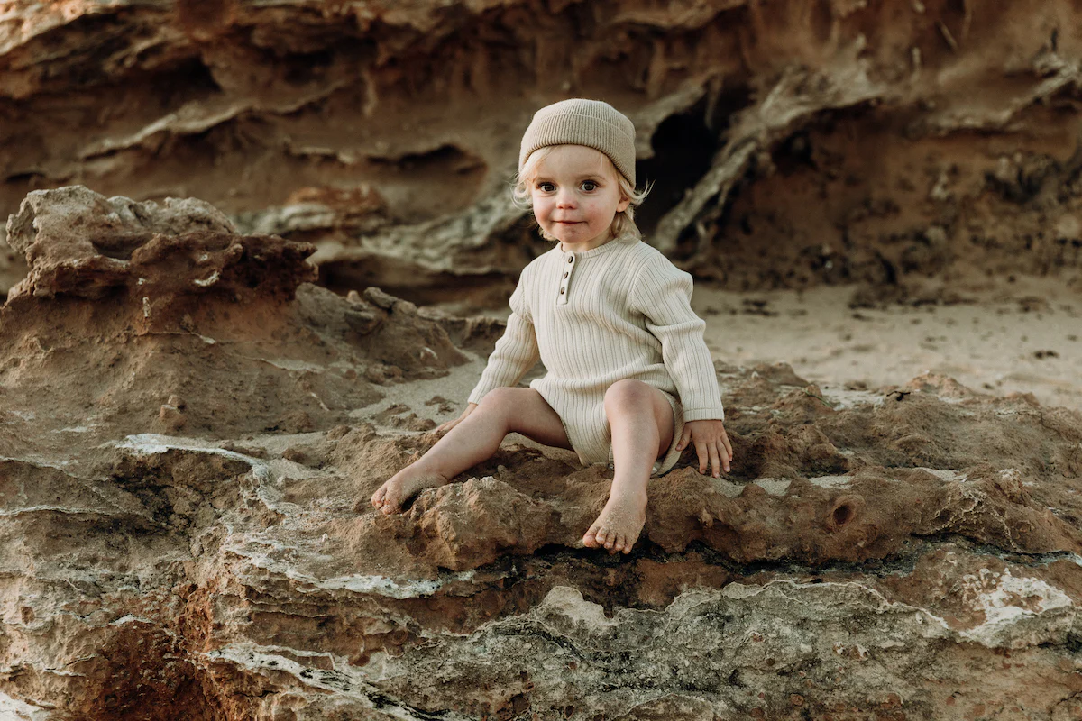 Grown Ribbed Button Bodysuit - Natural - Image 3