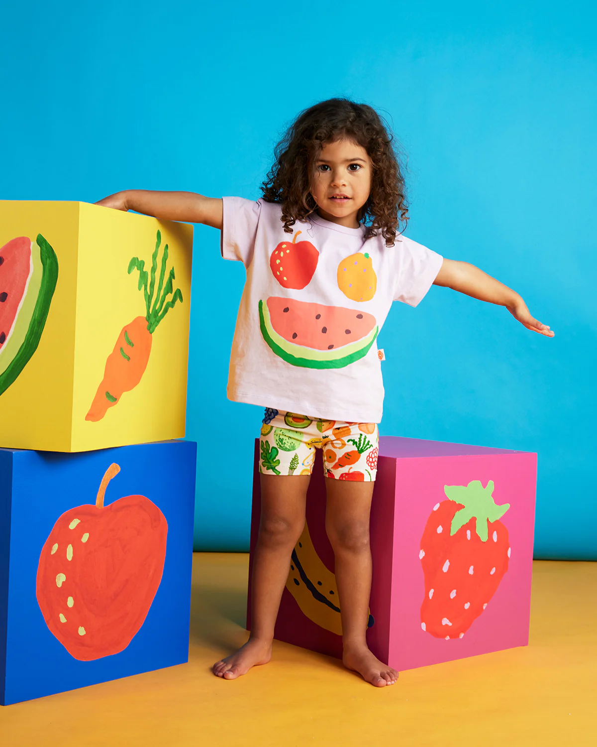 Halcyon Nights Eat The Rainbow Kids Bike Shorts - Image 2