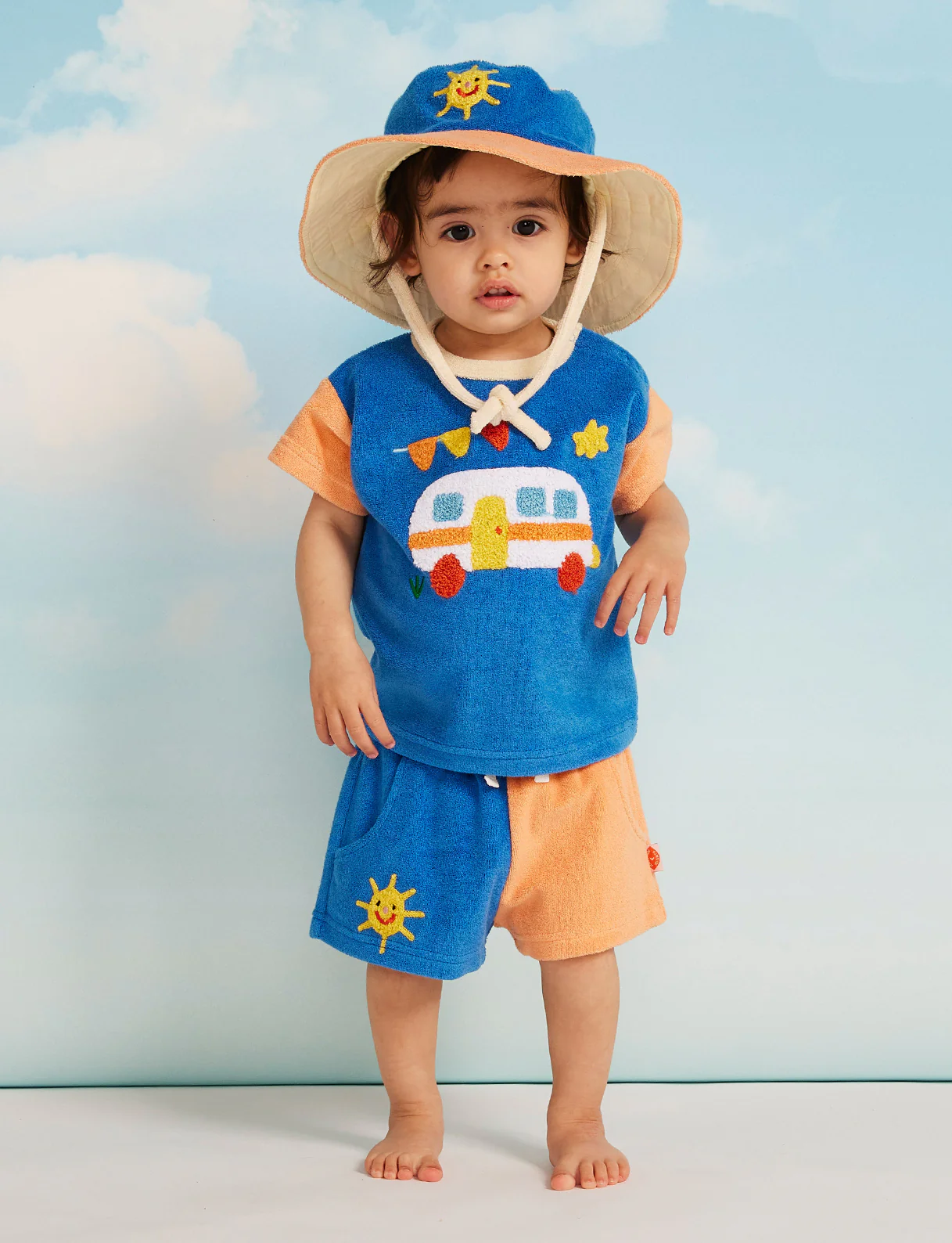 Halcyon Nights Happy Camper Terry Kids Bucket Hat - Image 3