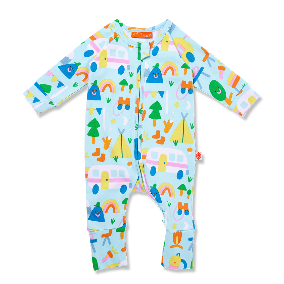 Halcyon Nights Happy Campers Long Sleeve Zipsuit