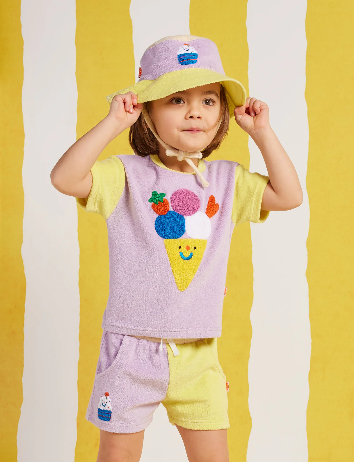 Halcyon Nights Ice Cream Terry Kids Bucket Hat - Image 2