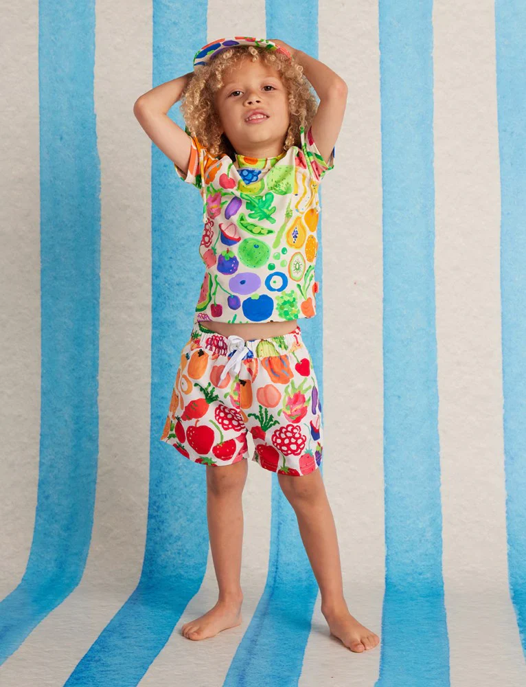 Kids Board Shorts Eat The Rainbow - Image 3