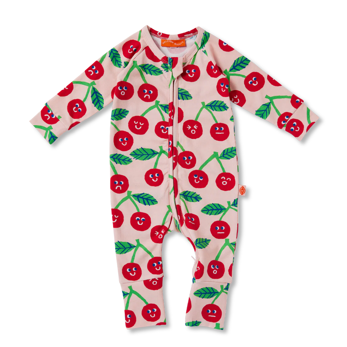 Long Sleeve Zipsuit - Cheeky Cherry