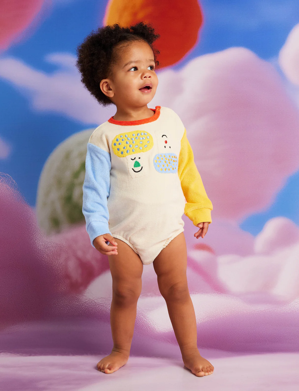 Pocket Patch Terry Long Sleeve Bodysuit - Image 2