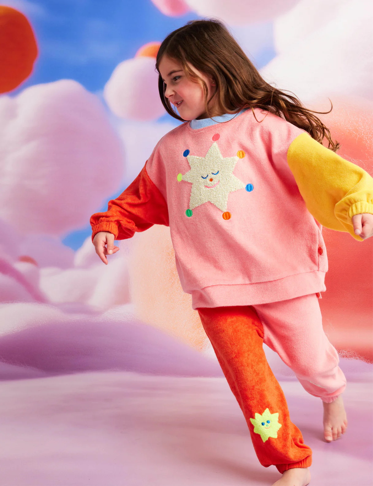 Stars Pink Terry Pants - Image 2
