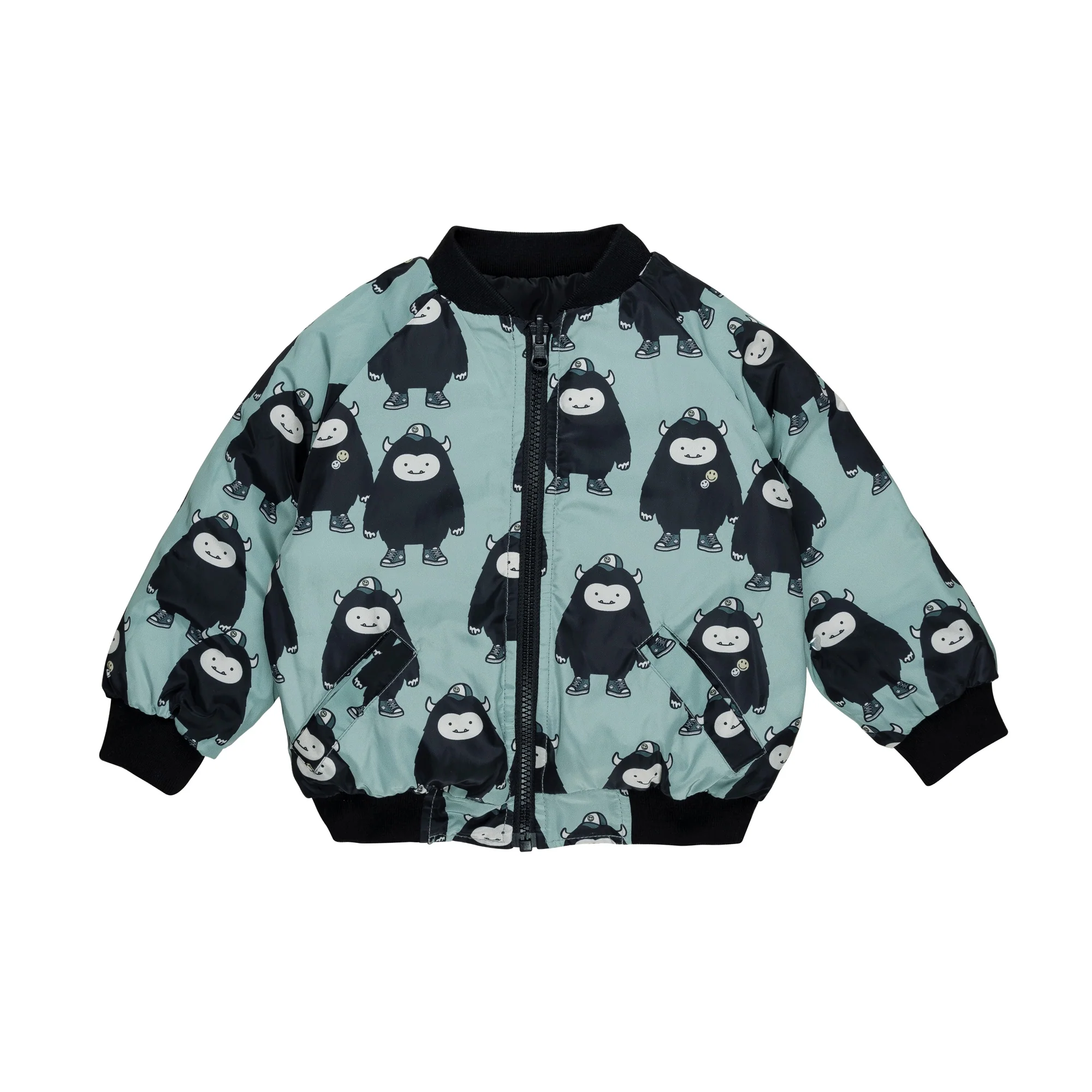Huxbaby AW22 Drop 1 Monster Reversible Bomber - Wasabi + Black