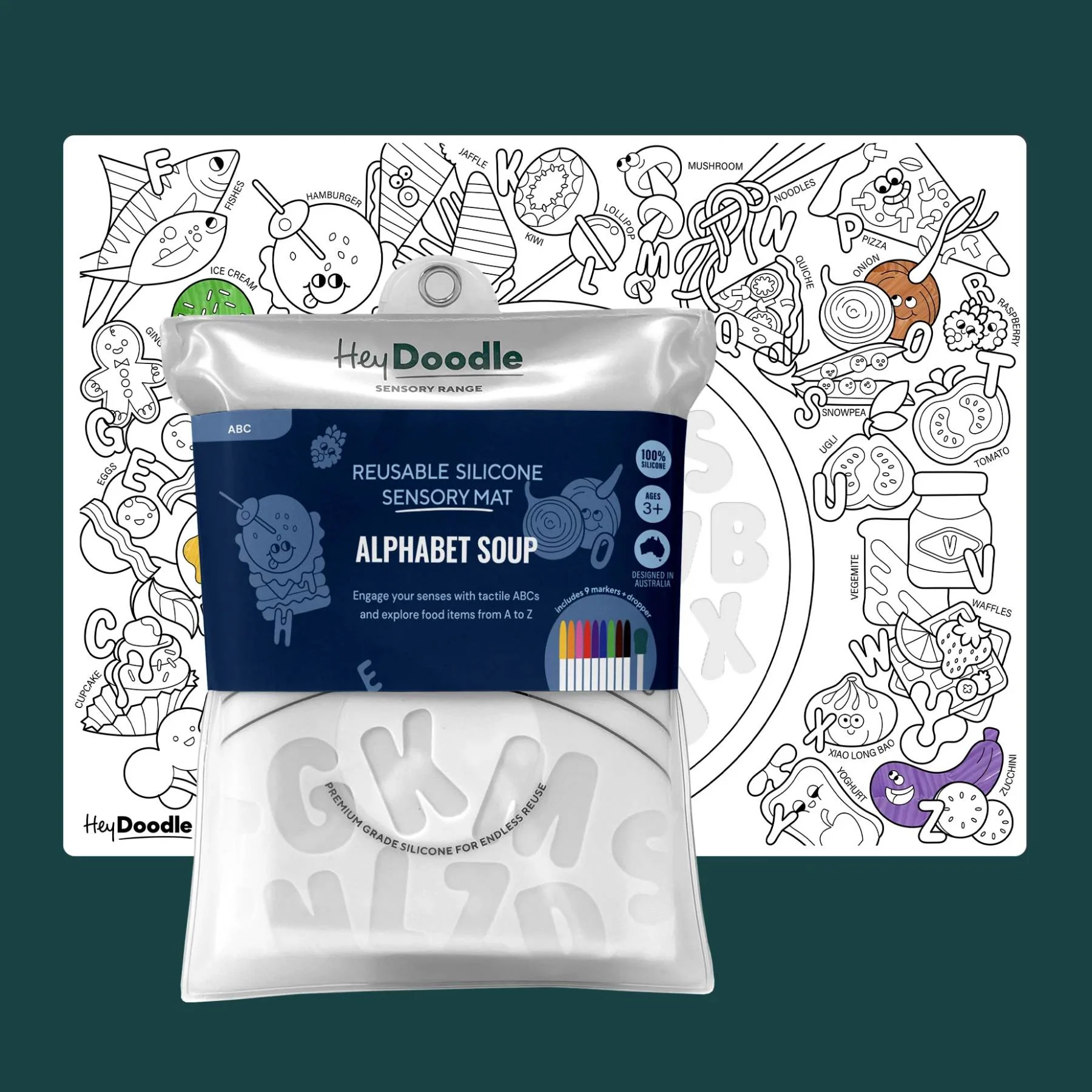 Sensory Mat Alphabet Soup