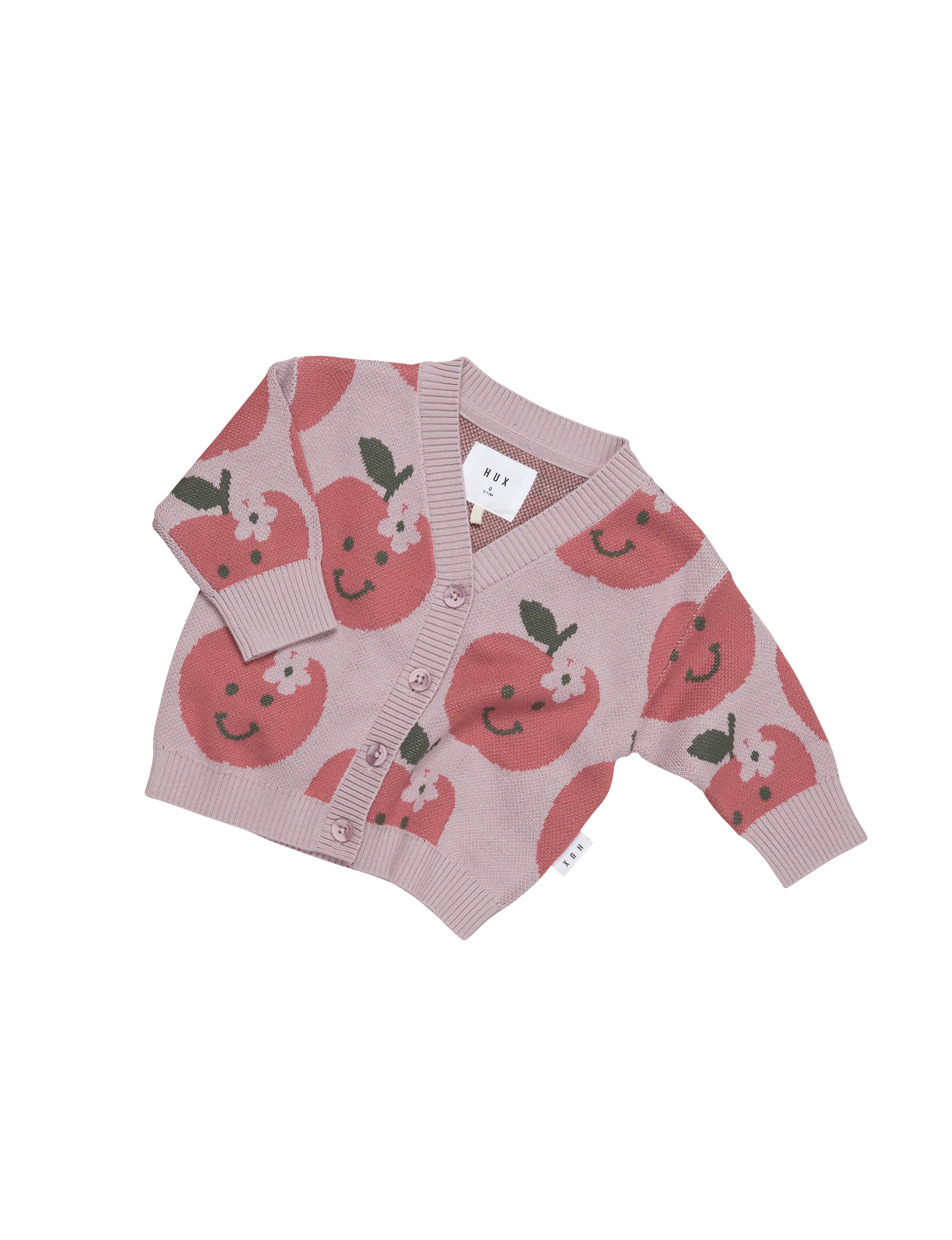 Huxbaby Apple Boxy Cardigan - Lilac - Image 3