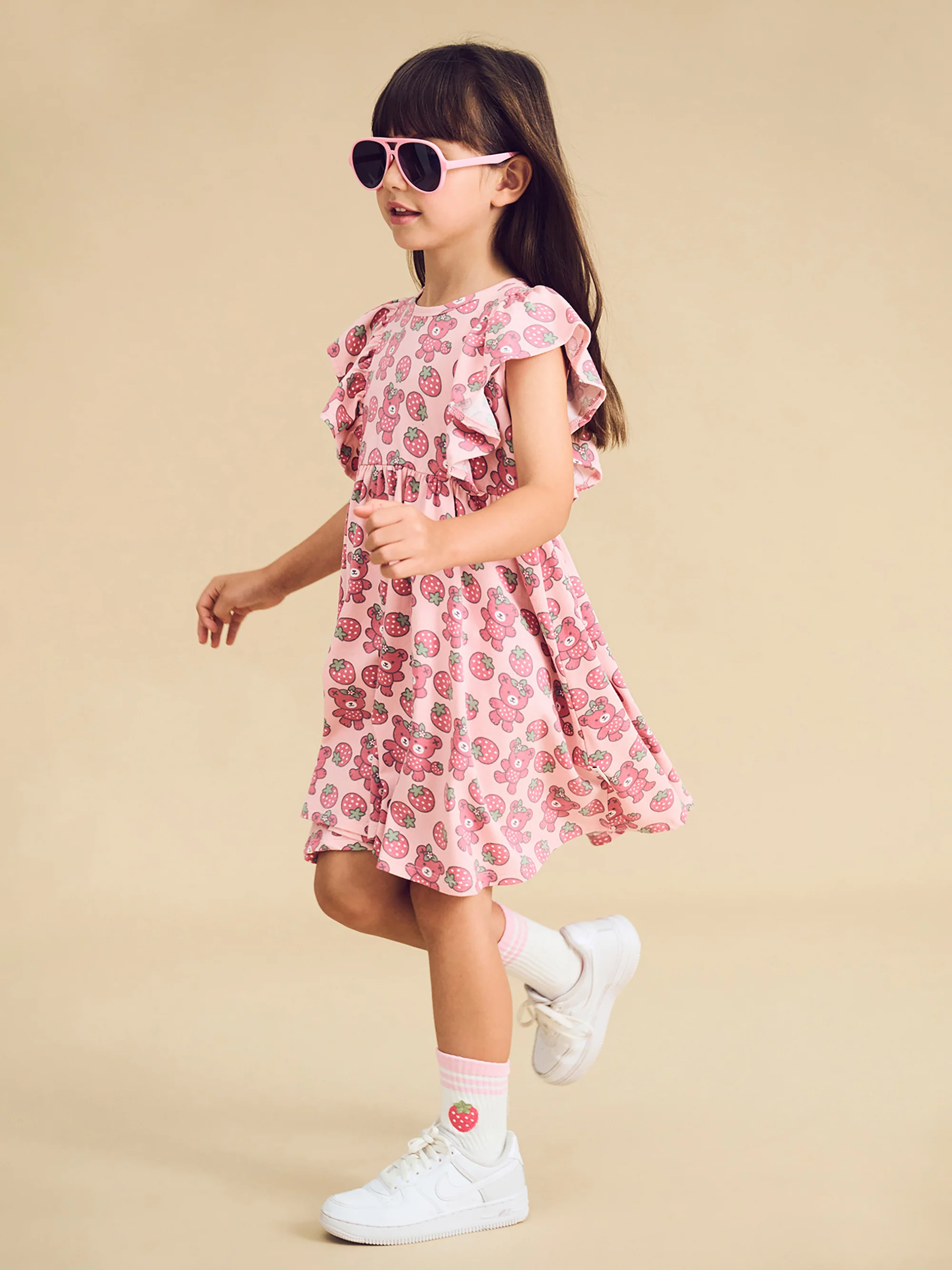 Berry Bear Frill Dress - Candy - Image 5
