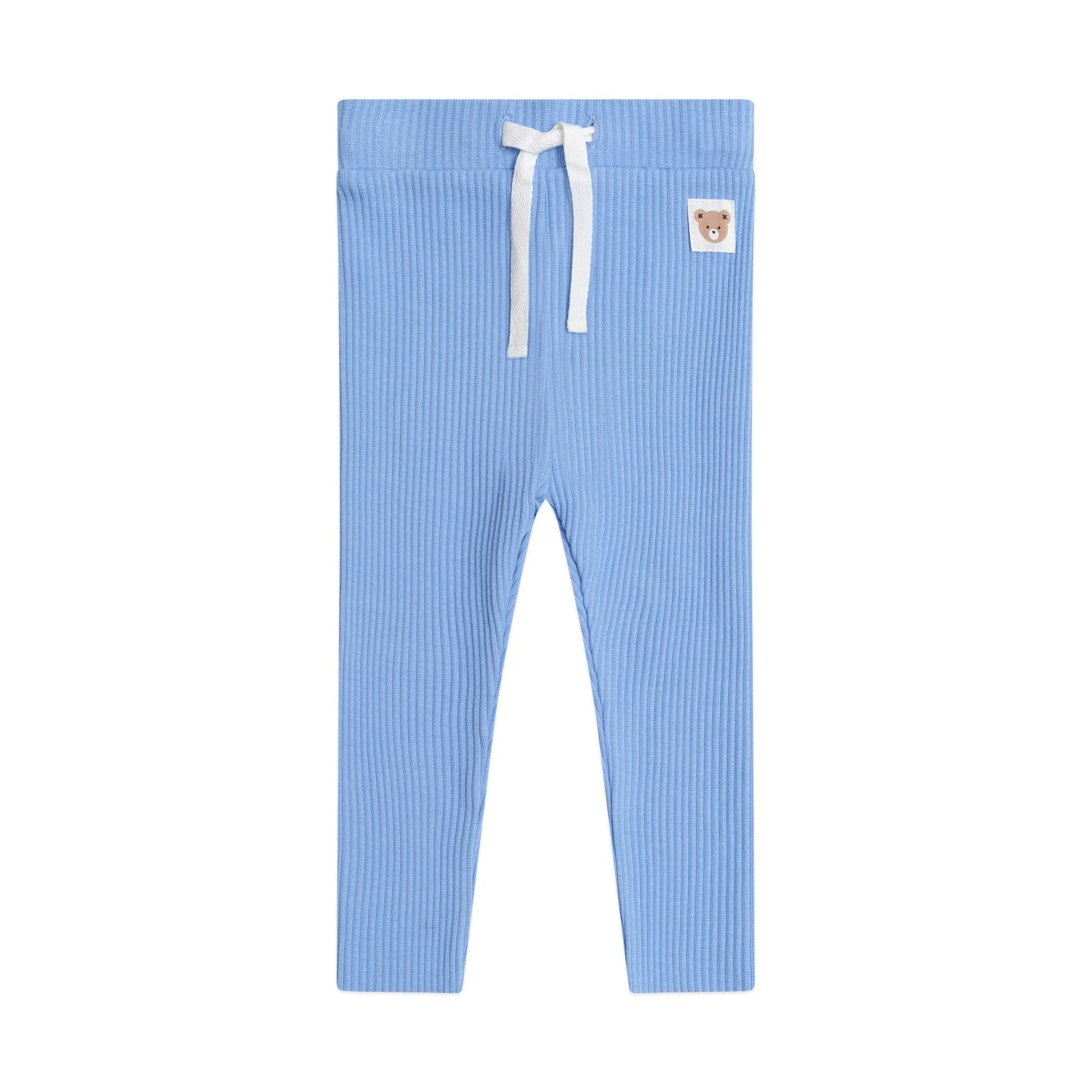 Blue Rib Leggings