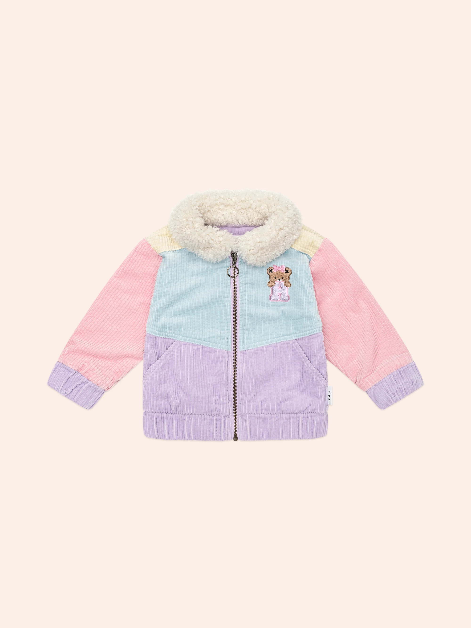 Huxbaby Blush Colour Block Cord Jacket - Image 7