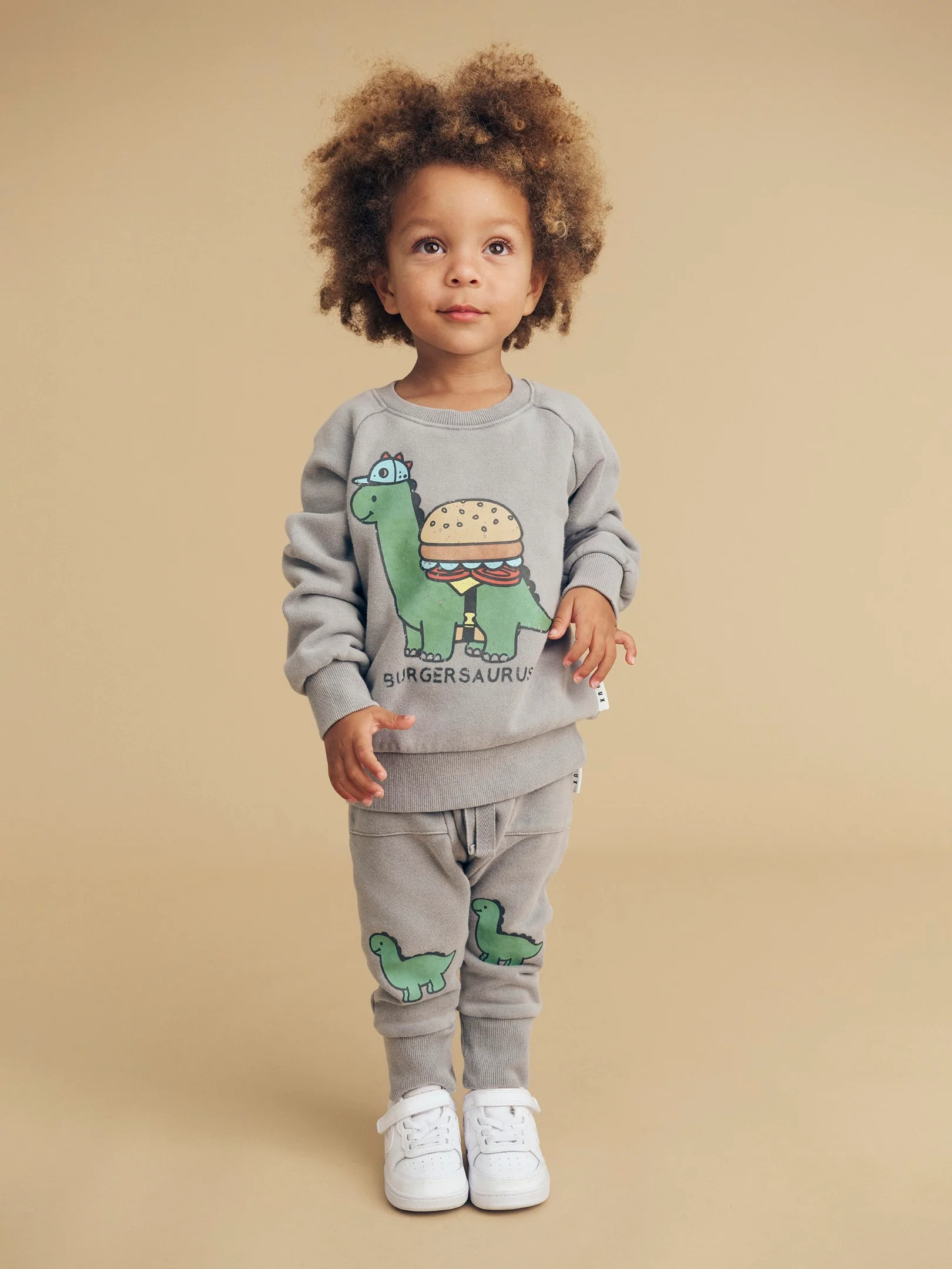 Burgersaurus Sweatshirt - Washed Grey - Image 2