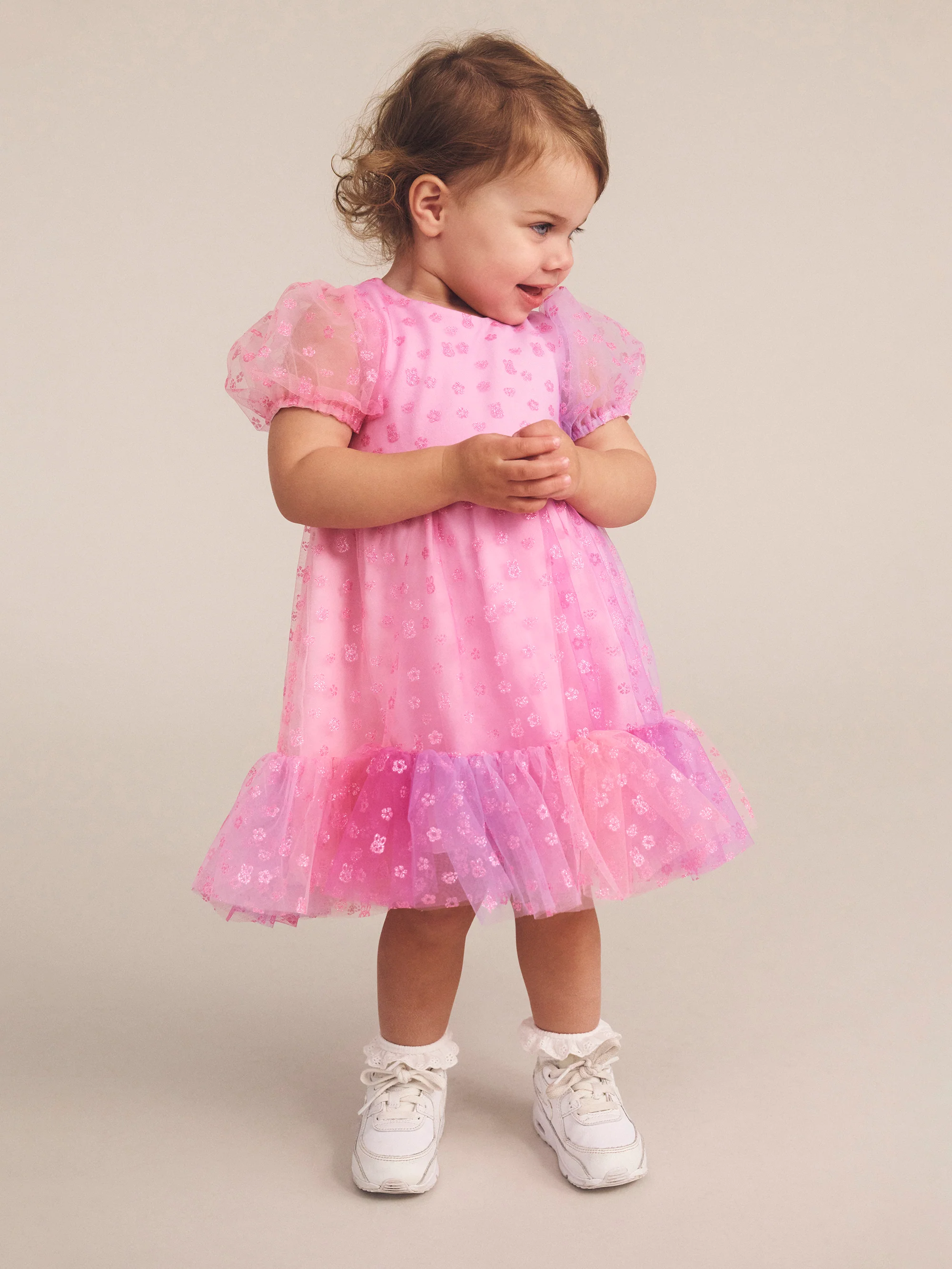 Huxbaby Bunny Gem Puff Sleeve Party Dress - Image 4