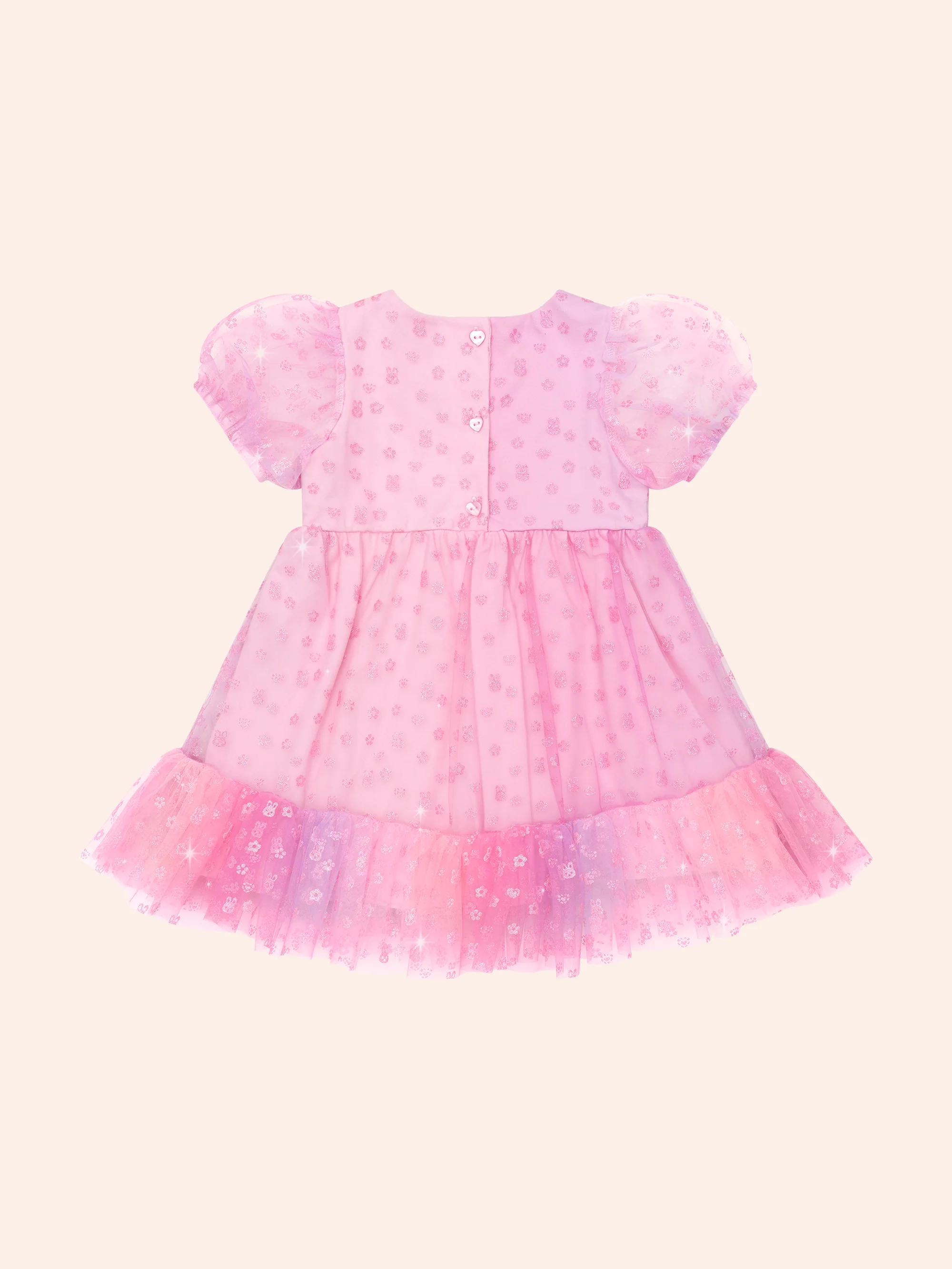 Huxbaby Bunny Gem Puff Sleeve Party Dress - Image 6