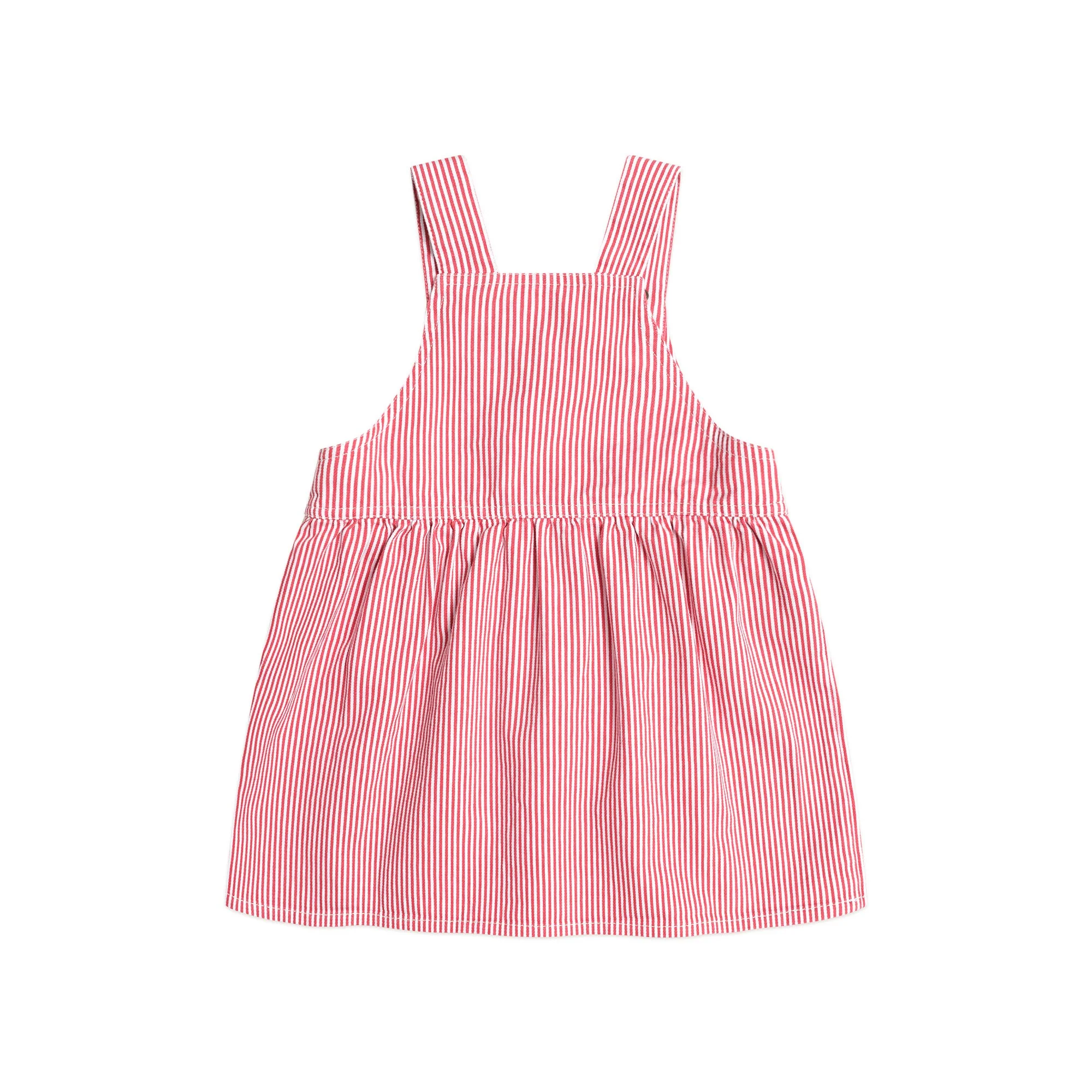 Chill Red Stripe Pinafore Dress - Image 2
