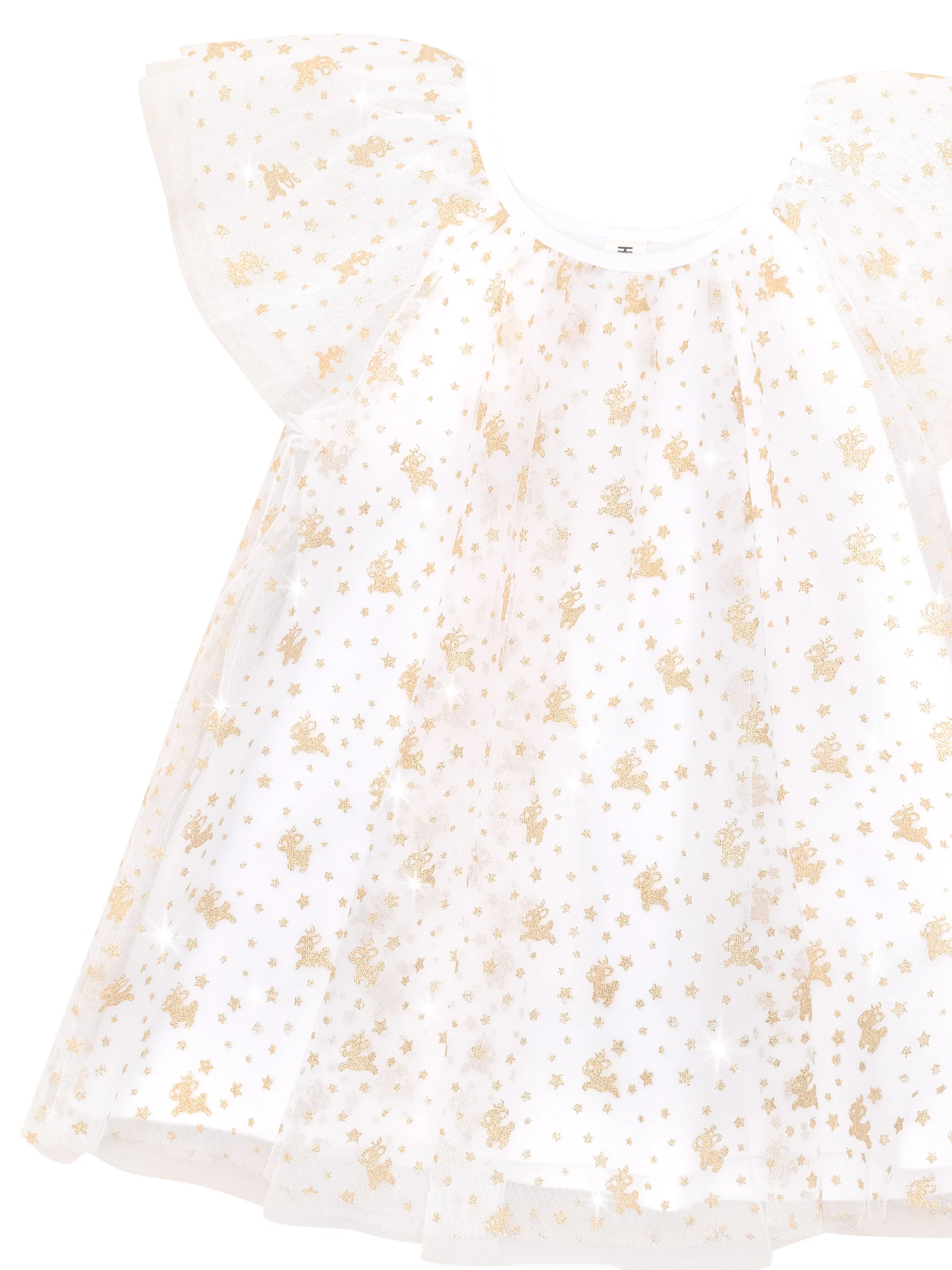 Christmas Reindeer Tulle Dress - White - Image 6