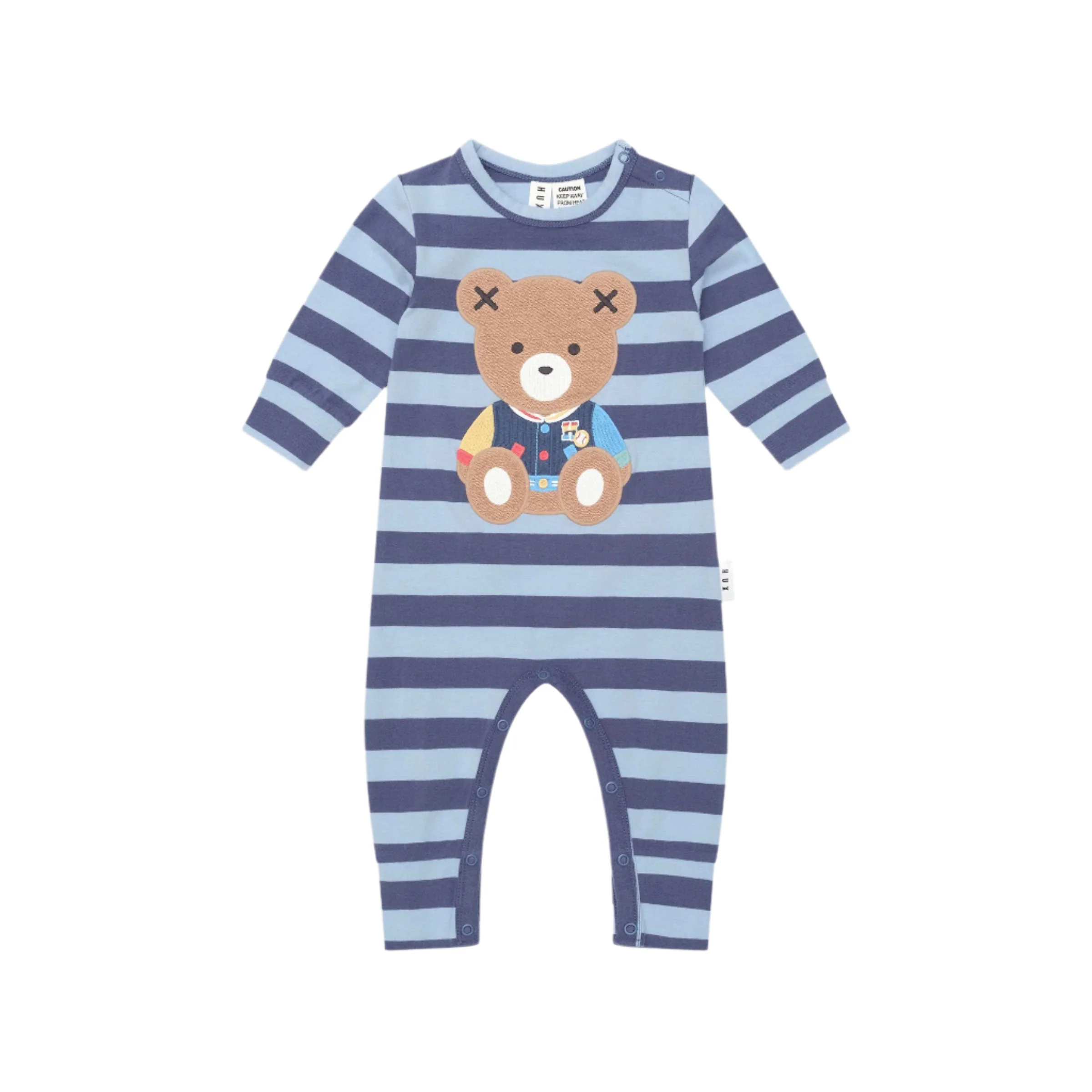 Huxbaby College Hux Blue Stripe Romper