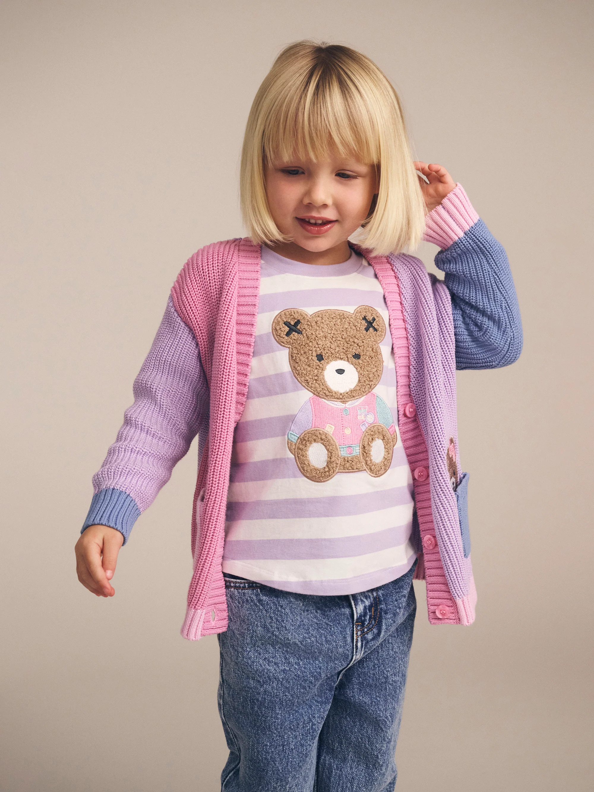 Huxbaby College Hux Orchid Stripe Top - Image 3